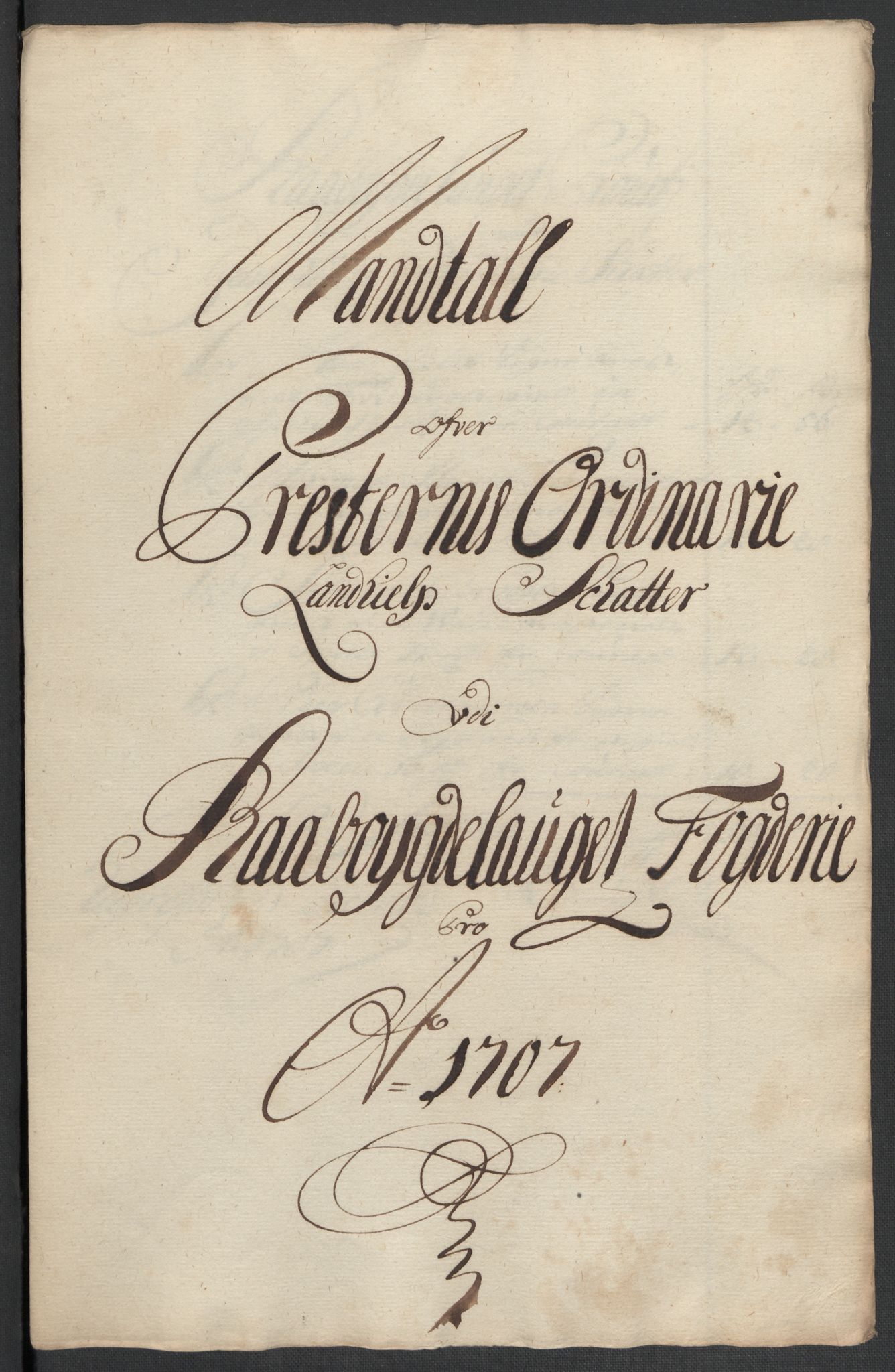 Rentekammeret inntil 1814, Reviderte regnskaper, Fogderegnskap, RA/EA-4092/R40/L2448: Fogderegnskap Råbyggelag, 1706-1708, p. 203