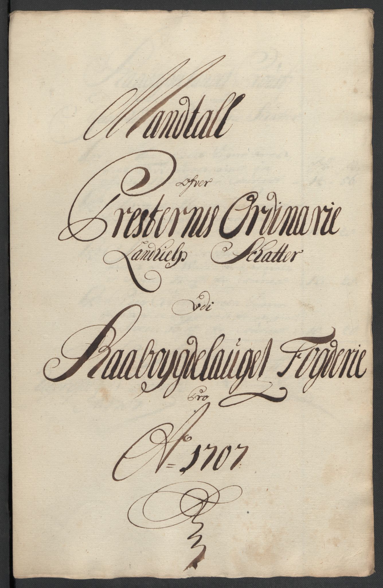 Rentekammeret inntil 1814, Reviderte regnskaper, Fogderegnskap, AV/RA-EA-4092/R40/L2448: Fogderegnskap Råbyggelag, 1706-1708, p. 203
