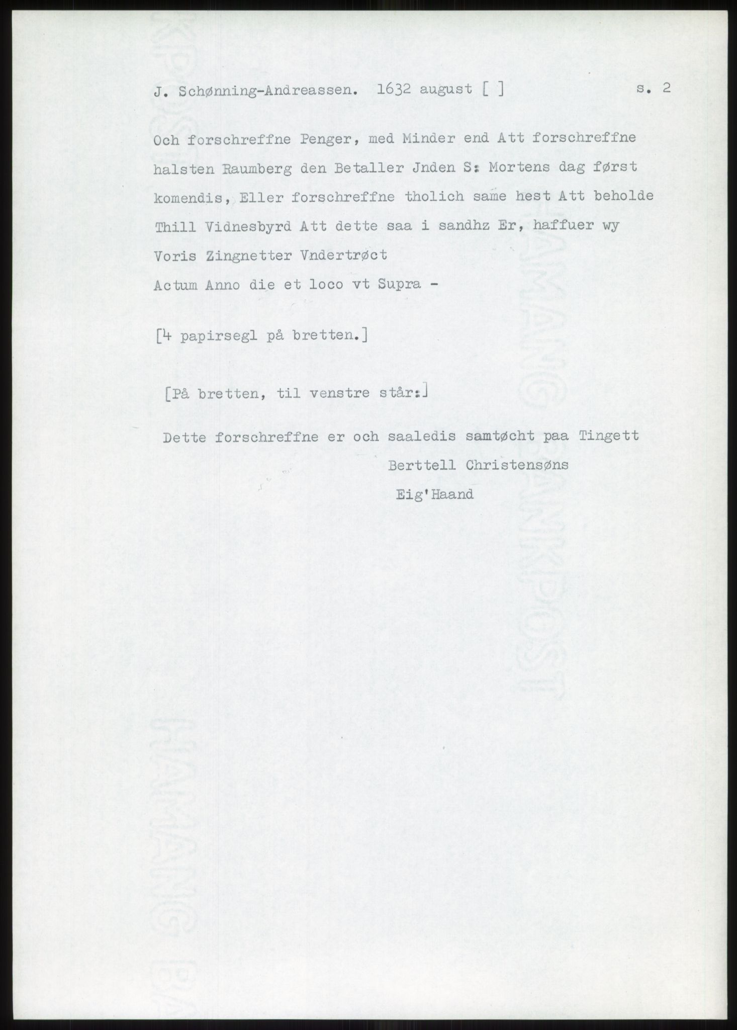 Samlinger til kildeutgivelse, Diplomavskriftsamlingen, AV/RA-EA-4053/H/Ha, p. 104