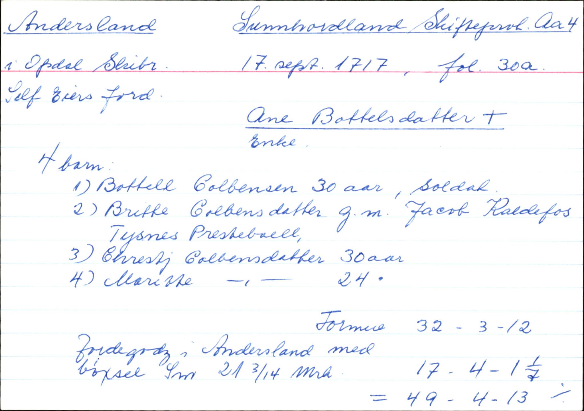 Skiftekort ved Statsarkivet i Bergen, SAB/SKIFTEKORT/004/L0003: Skifteprotokoll nr. 4, 1717-1722, p. 234