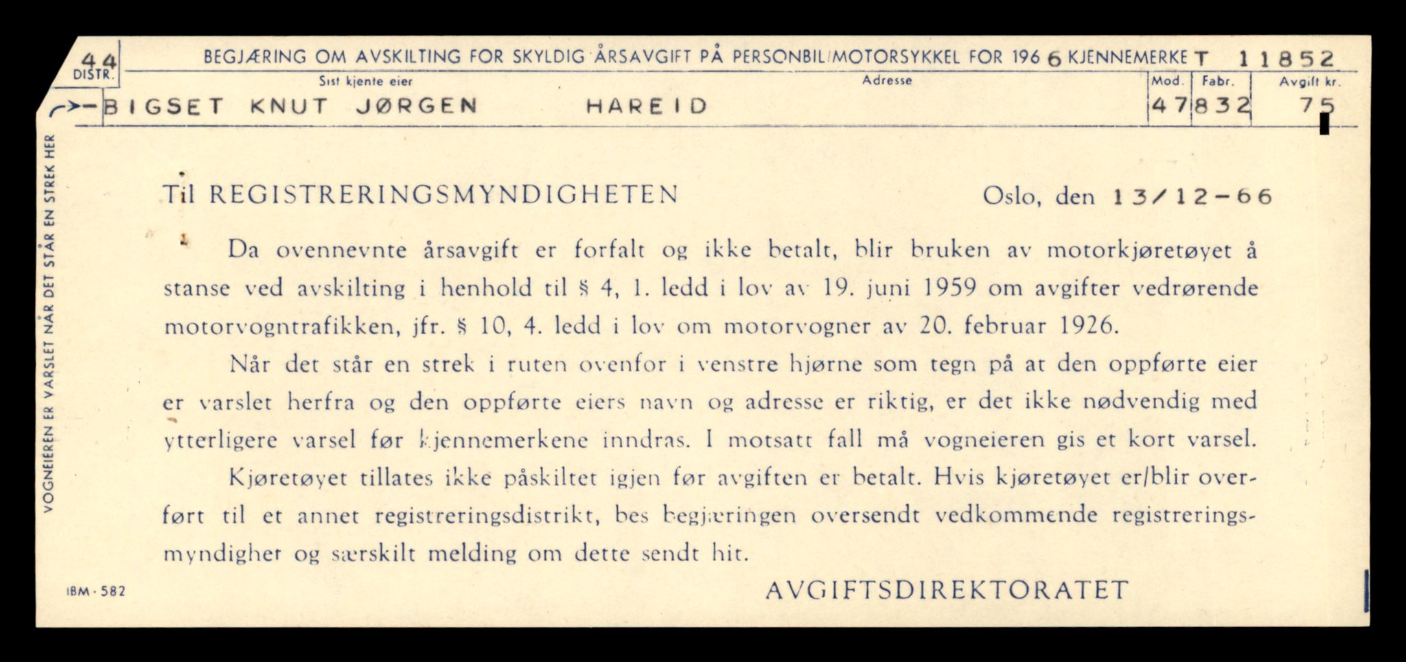 Møre og Romsdal vegkontor - Ålesund trafikkstasjon, AV/SAT-A-4099/F/Fe/L0031: Registreringskort for kjøretøy T 11800 - T 11996, 1927-1998, p. 939