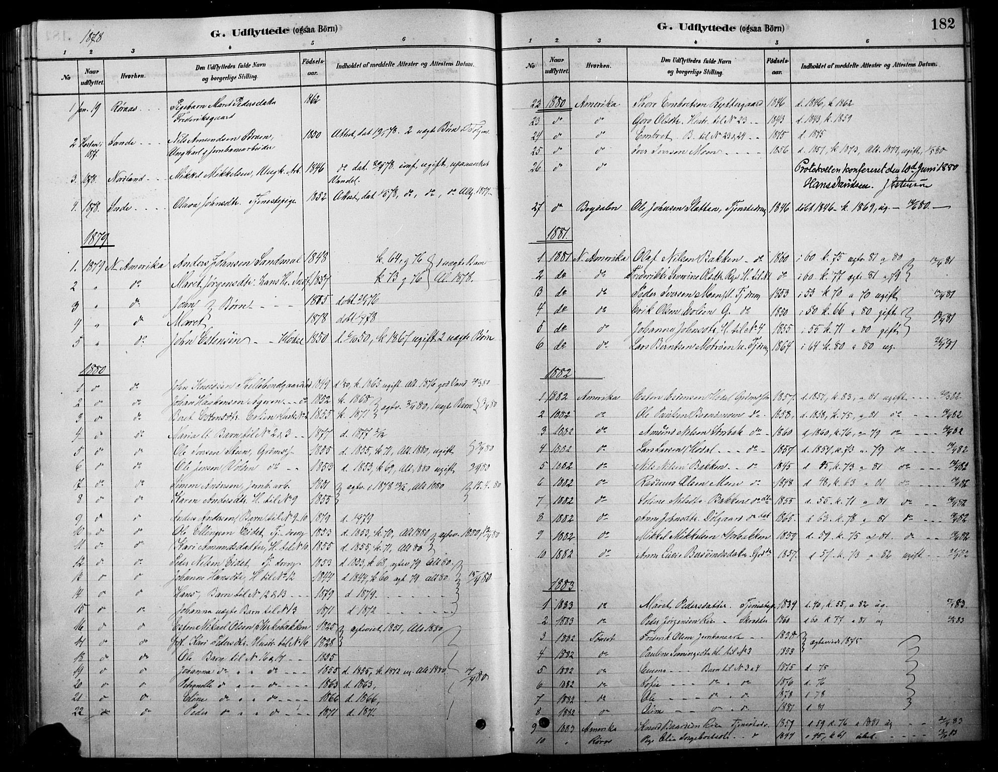 Tolga prestekontor, AV/SAH-PREST-062/L/L0007: Parish register (copy) no. 7, 1878-1919, p. 182