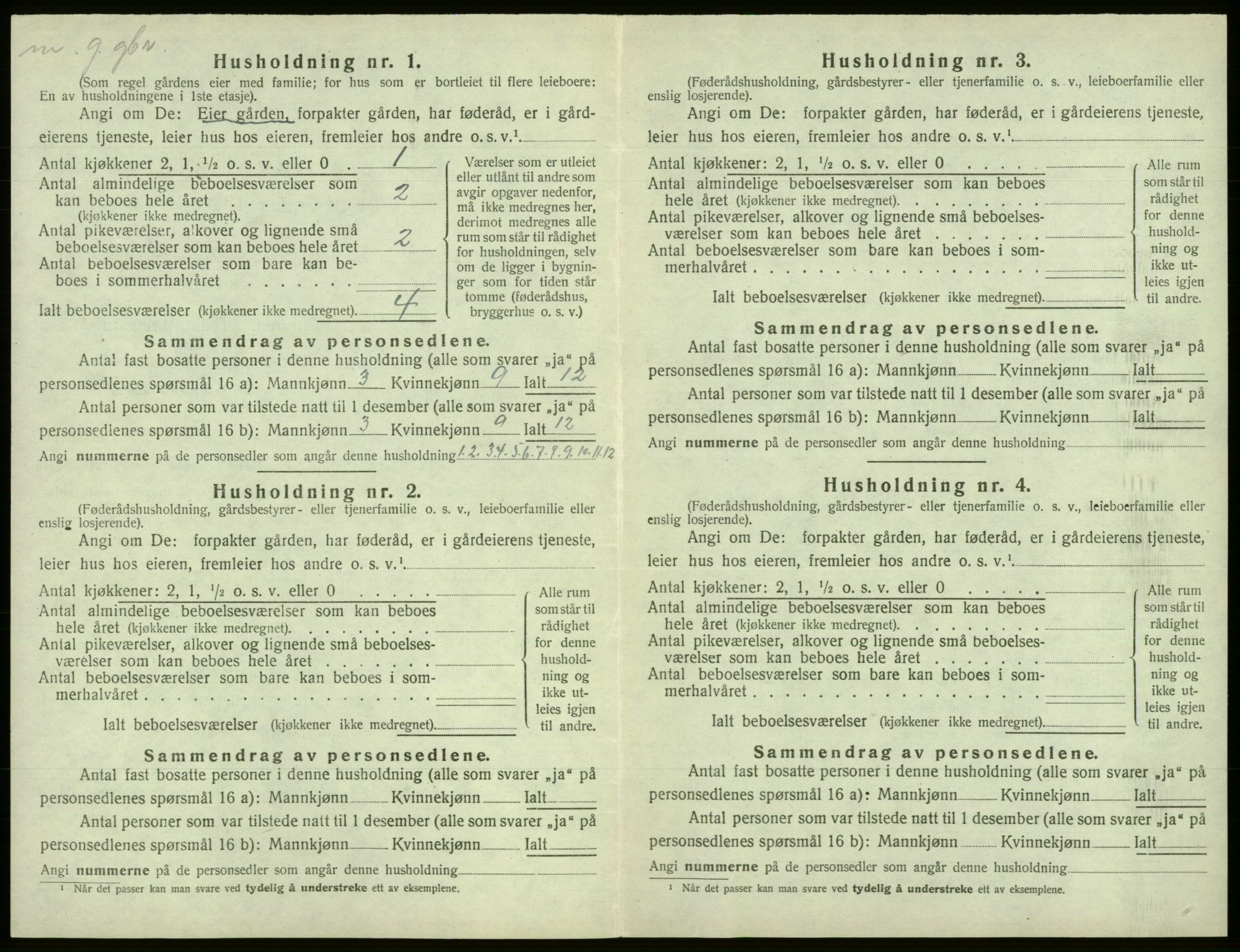 SAB, 1920 census for Fana, 1920, p. 2406