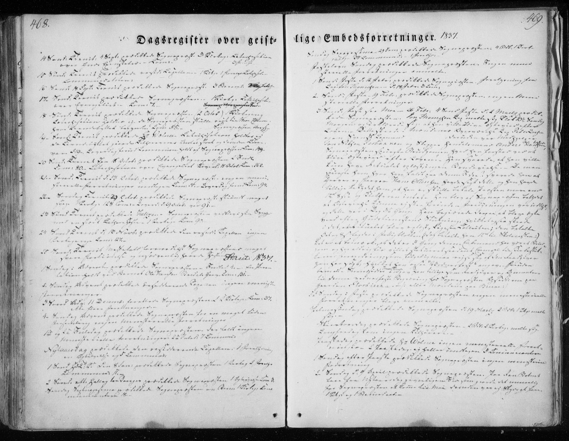 Ministerialprotokoller, klokkerbøker og fødselsregistre - Nordland, SAT/A-1459/825/L0354: Parish register (official) no. 825A08, 1826-1841, p. 468-469