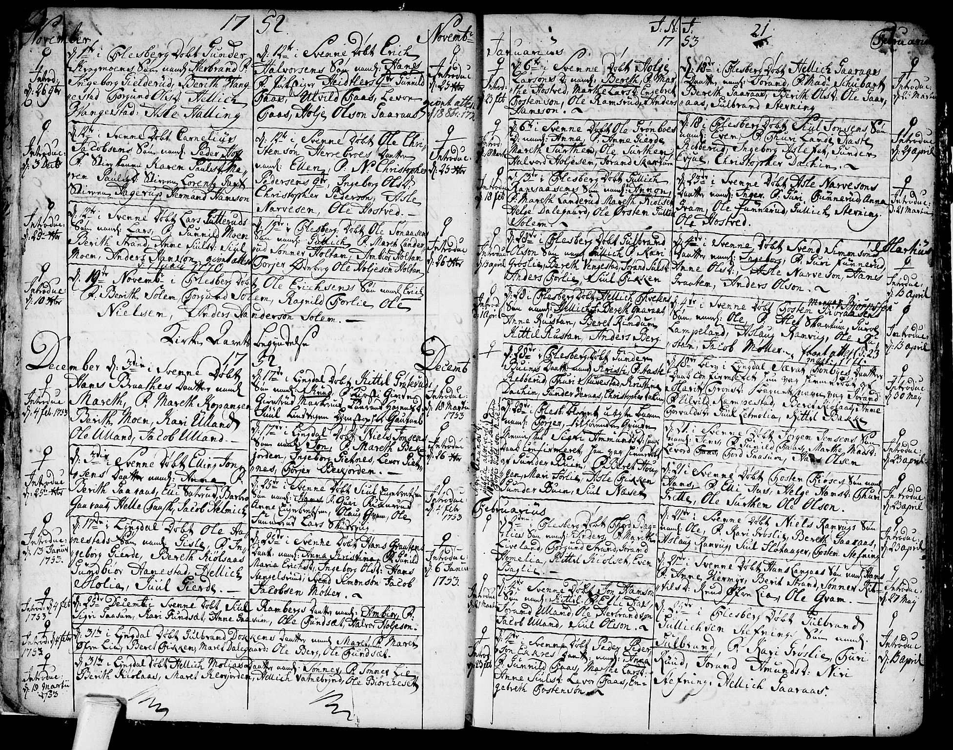 Flesberg kirkebøker, AV/SAKO-A-18/F/Fa/L0003: Parish register (official) no. I 3, 1748-1790, p. 20-21