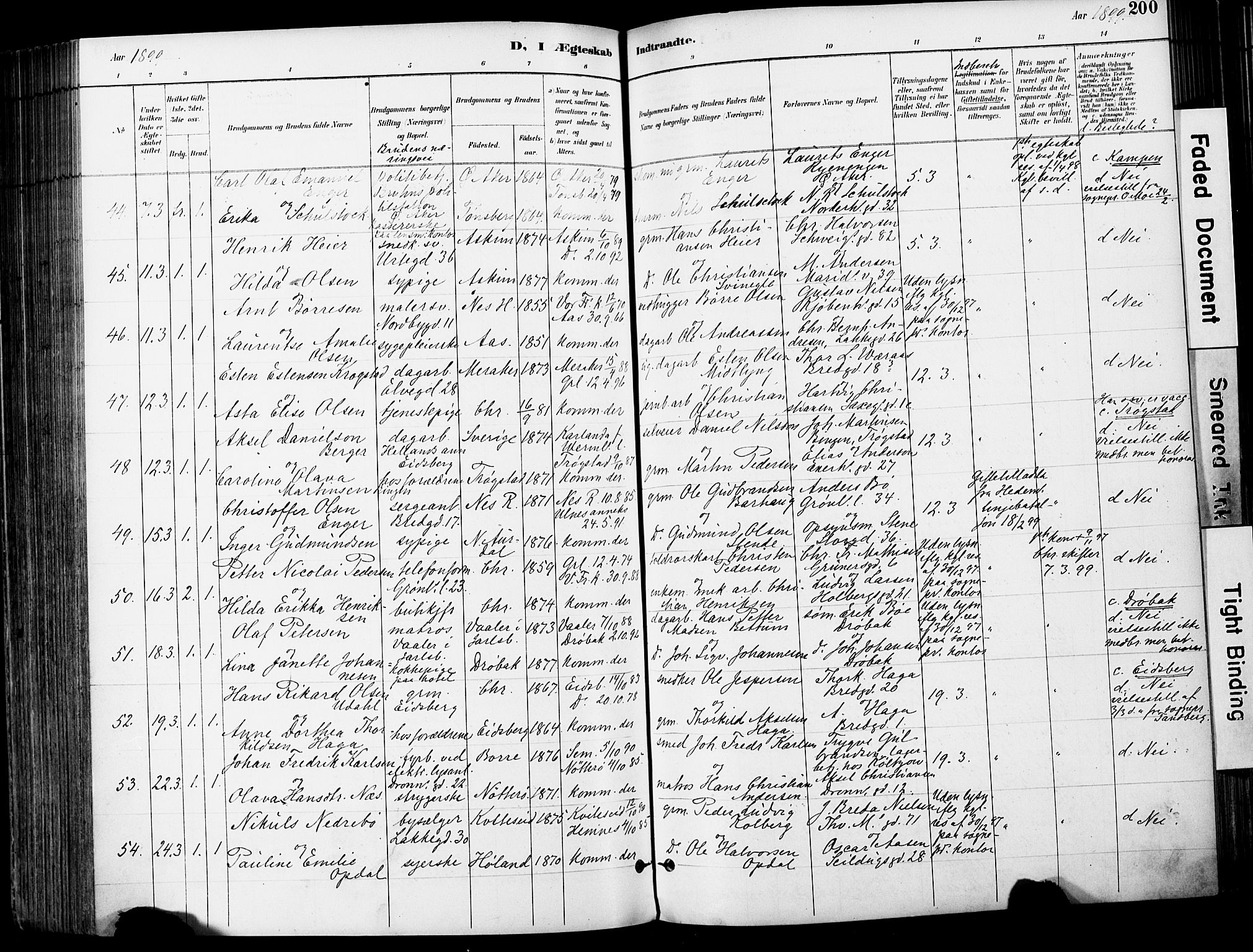 Grønland prestekontor Kirkebøker, SAO/A-10848/F/Fa/L0013: Parish register (official) no. 13, 1887-1906, p. 200