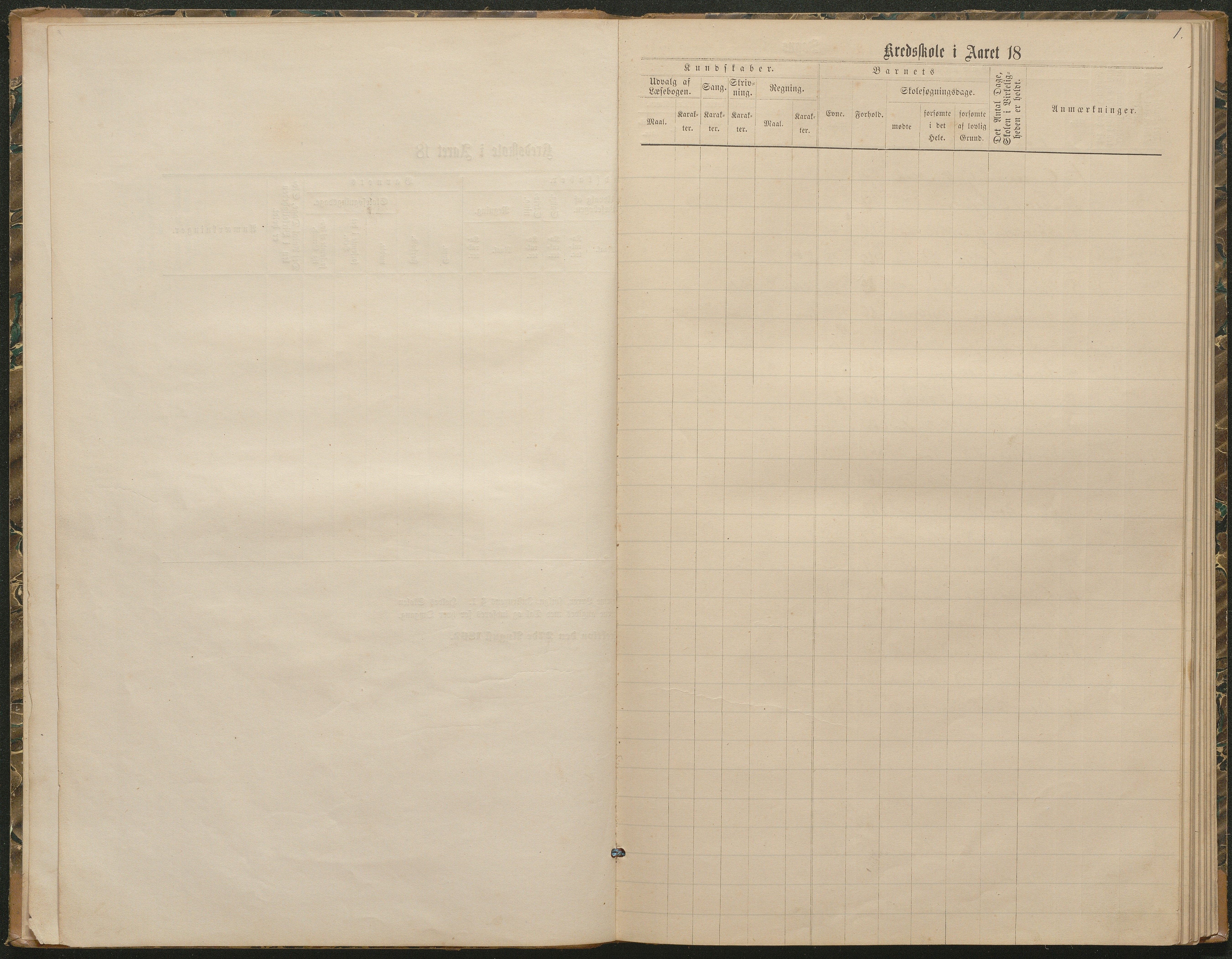 Birkenes kommune, Birkenes krets/Birkeland folkeskole frem til 1991, AAKS/KA0928-550a_91/F02/L0003: Skoleprotokoll, 1879-1891, p. 1