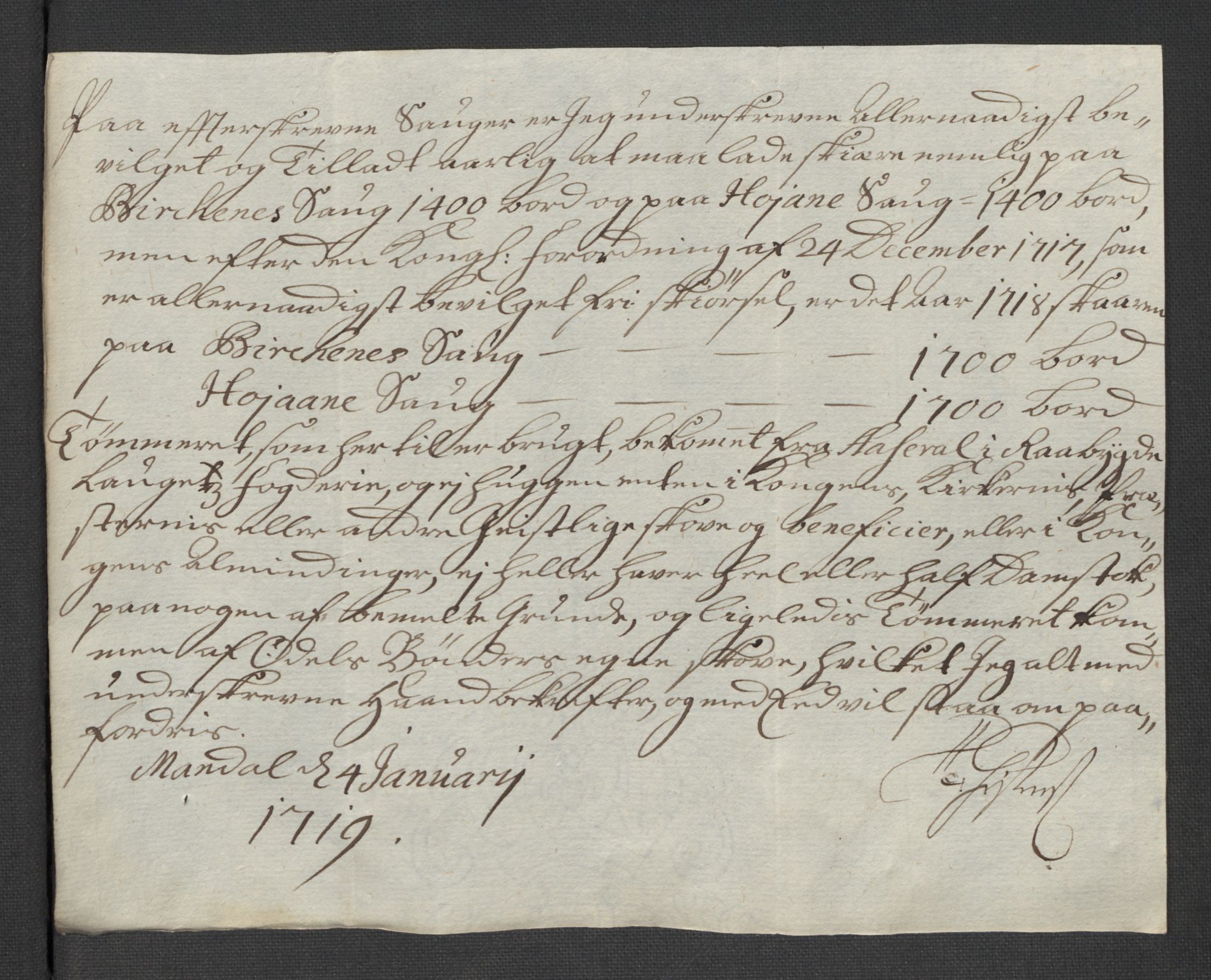 Rentekammeret inntil 1814, Reviderte regnskaper, Fogderegnskap, AV/RA-EA-4092/R43/L2563: Fogderegnskap Lista og Mandal, 1718, p. 60