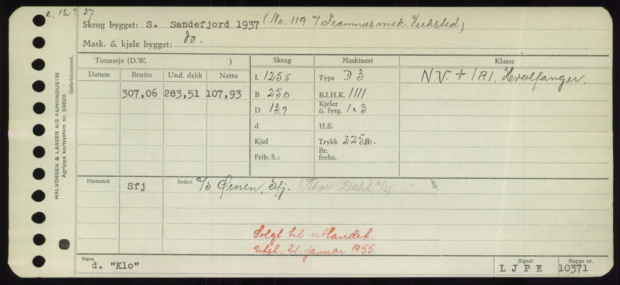 Sjøfartsdirektoratet med forløpere, Skipsmålingen, RA/S-1627/H/Hd/L0020: Fartøy, K-Kon, p. 373