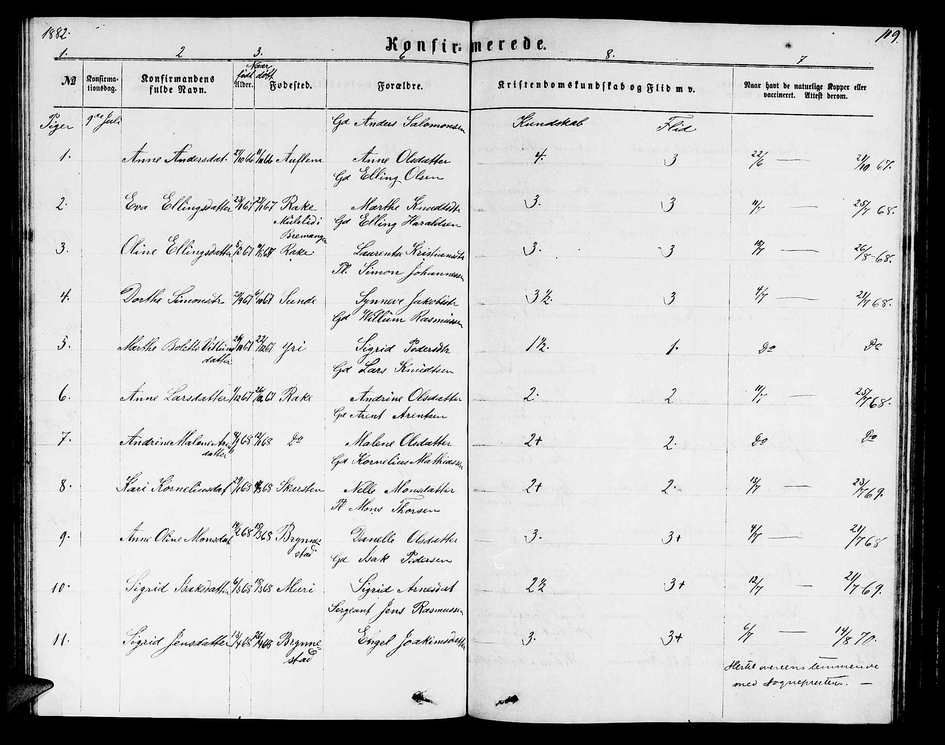 Innvik sokneprestembete, AV/SAB-A-80501: Parish register (copy) no. B 2, 1864-1885, p. 109