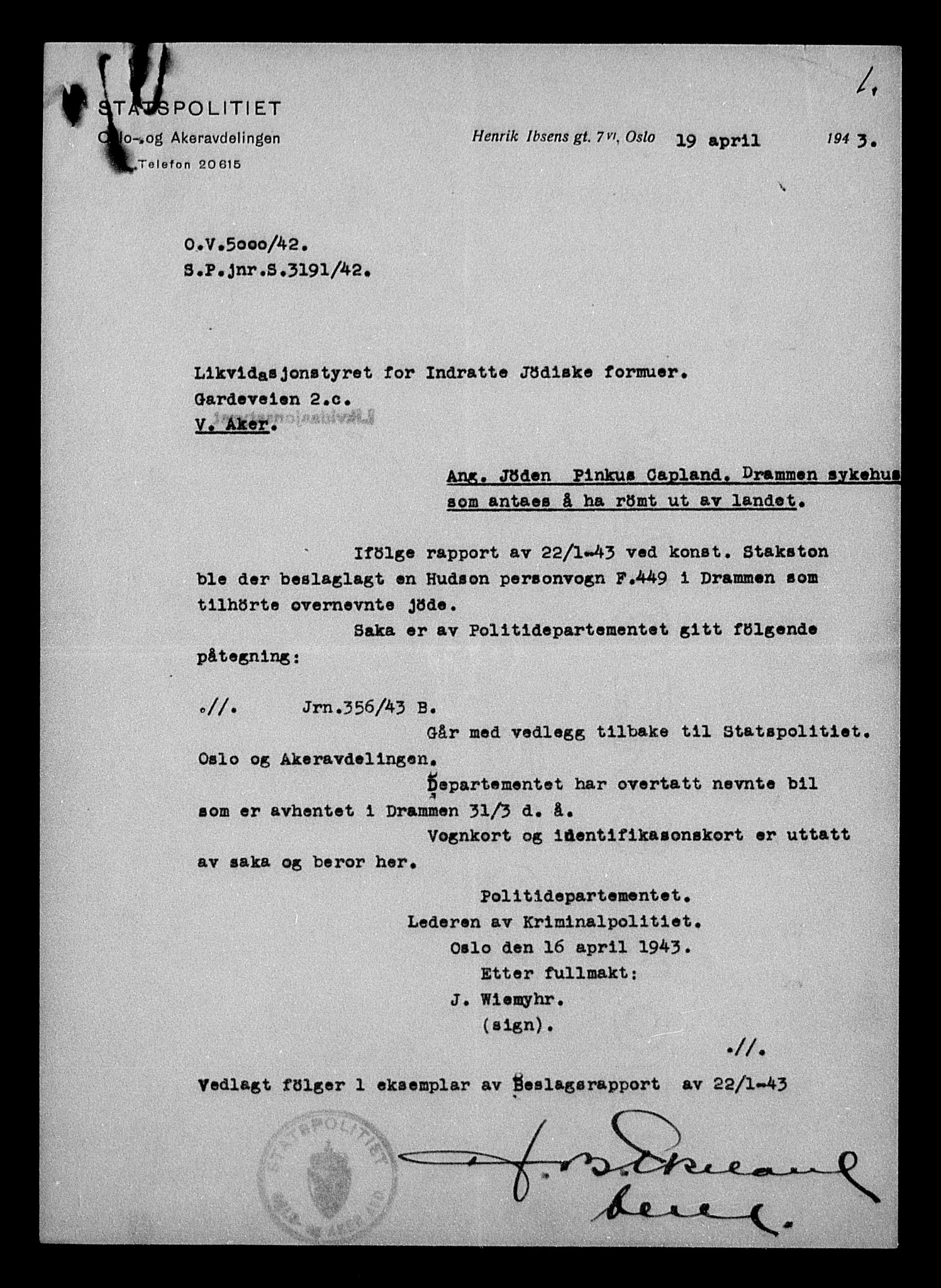 Justisdepartementet, Tilbakeføringskontoret for inndratte formuer, RA/S-1564/H/Hc/Hcc/L0928: --, 1945-1947, p. 113