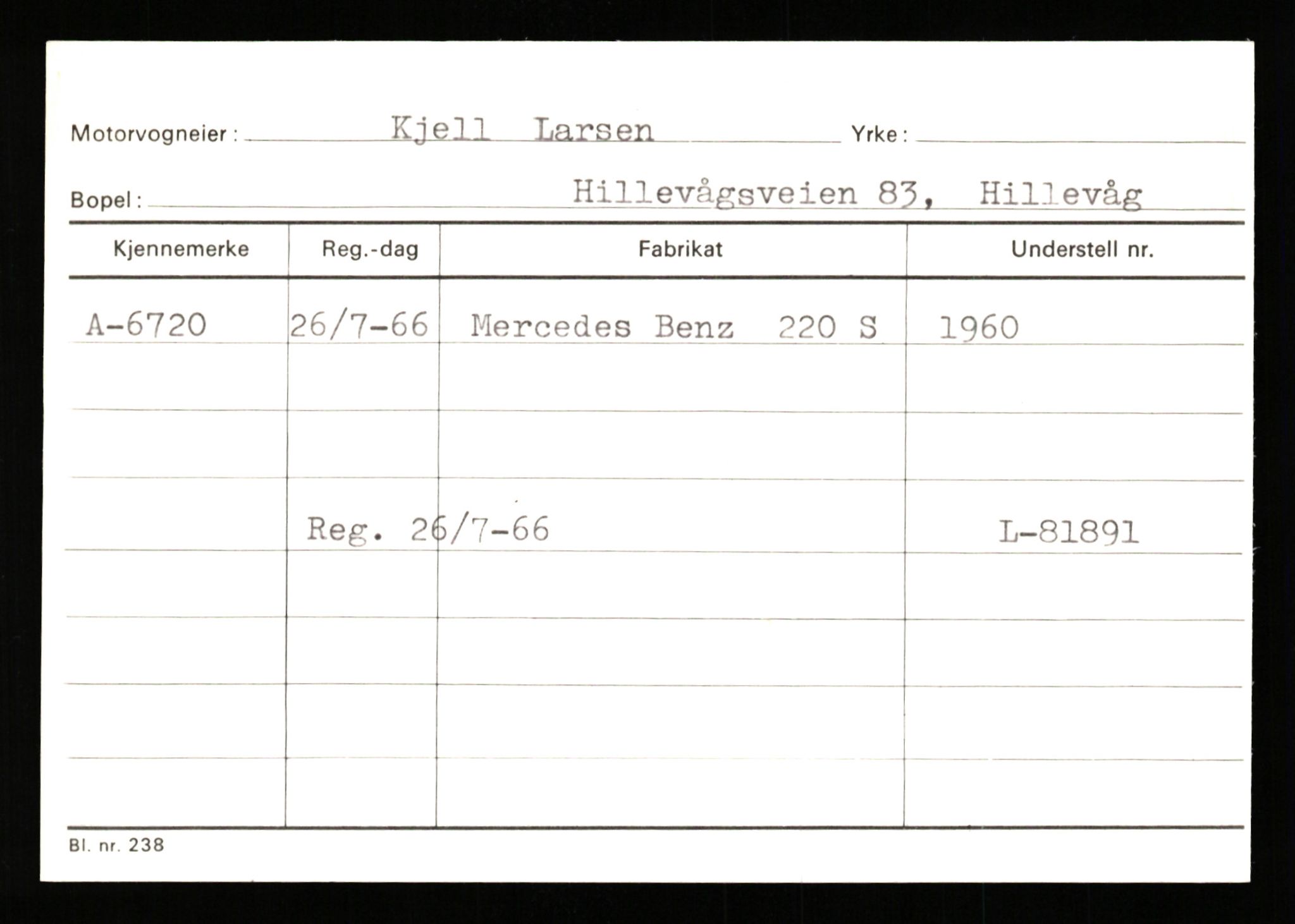 Stavanger trafikkstasjon, SAST/A-101942/0/G/L0002: Registreringsnummer: 5791 - 10405, 1930-1971, p. 377