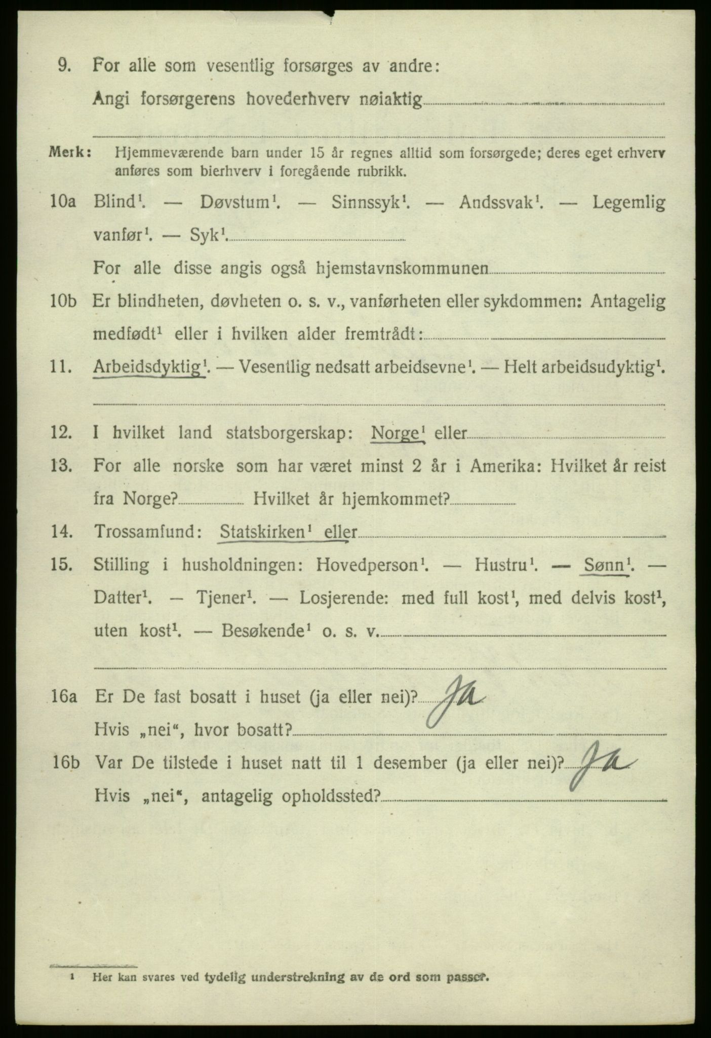 SAB, 1920 census for Kinn, 1920, p. 2550