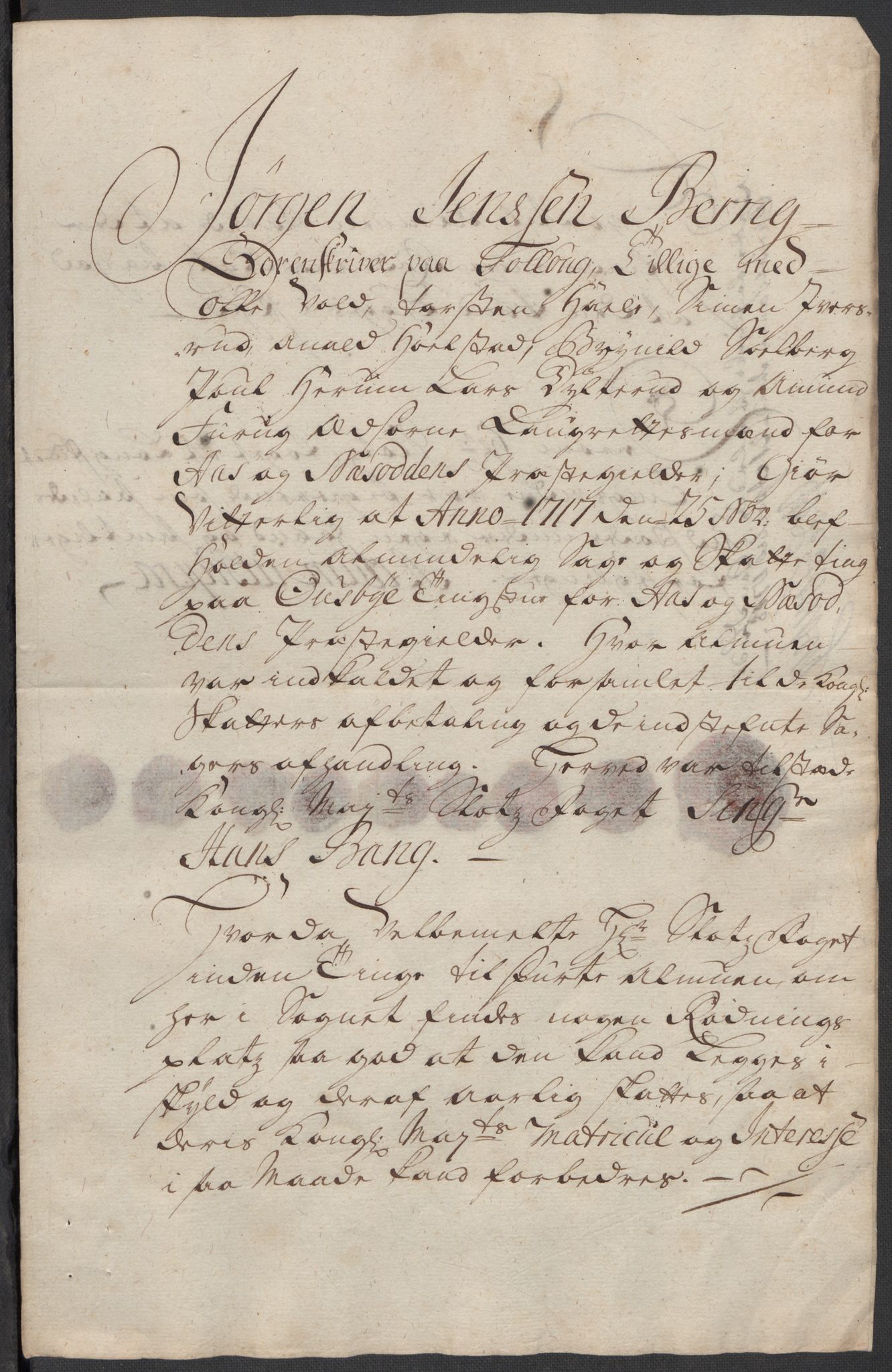 Rentekammeret inntil 1814, Reviderte regnskaper, Fogderegnskap, AV/RA-EA-4092/R10/L0455: Fogderegnskap Aker og Follo, 1717, p. 124