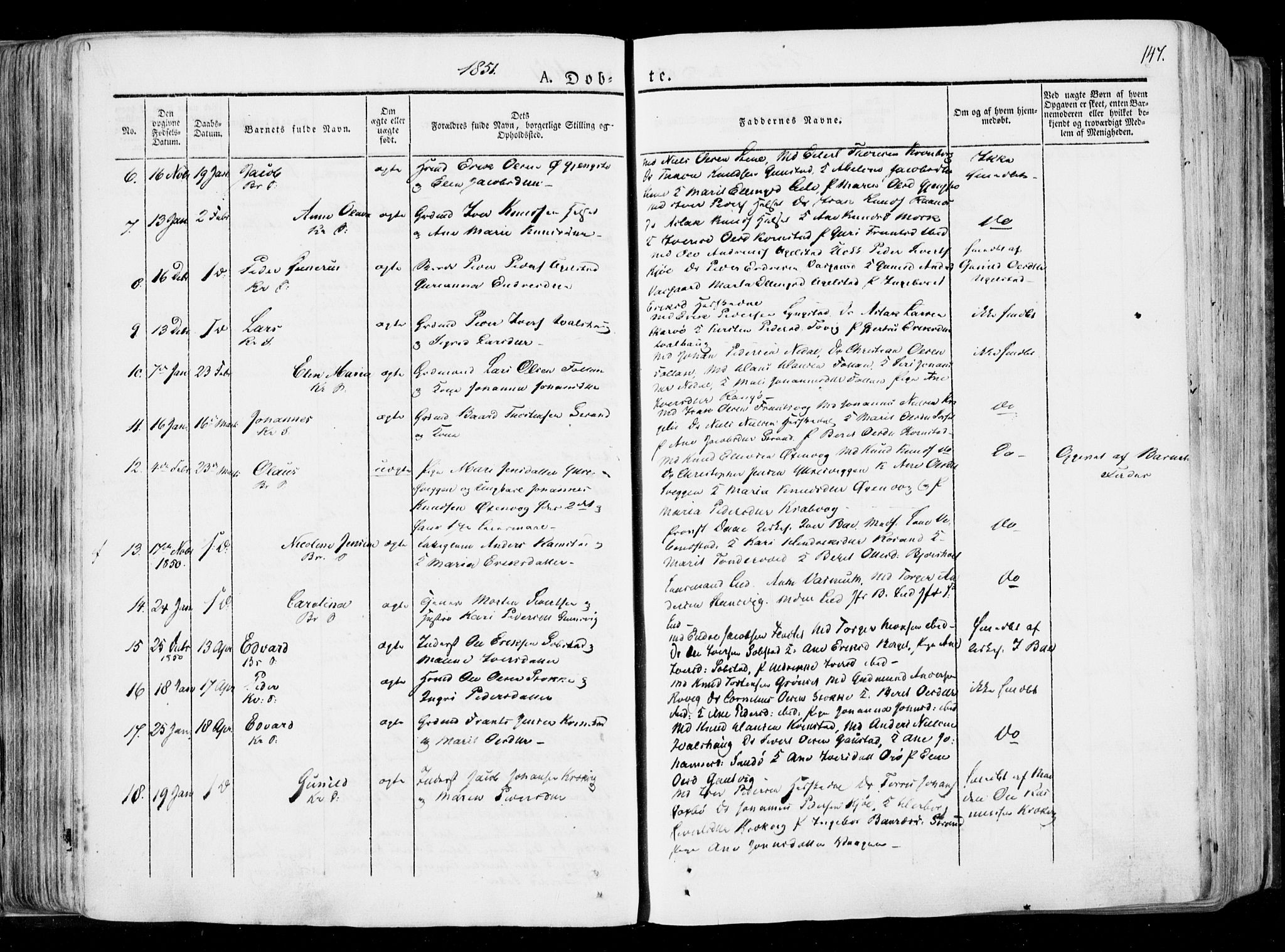 Ministerialprotokoller, klokkerbøker og fødselsregistre - Møre og Romsdal, AV/SAT-A-1454/568/L0803: Parish register (official) no. 568A10, 1830-1853, p. 147