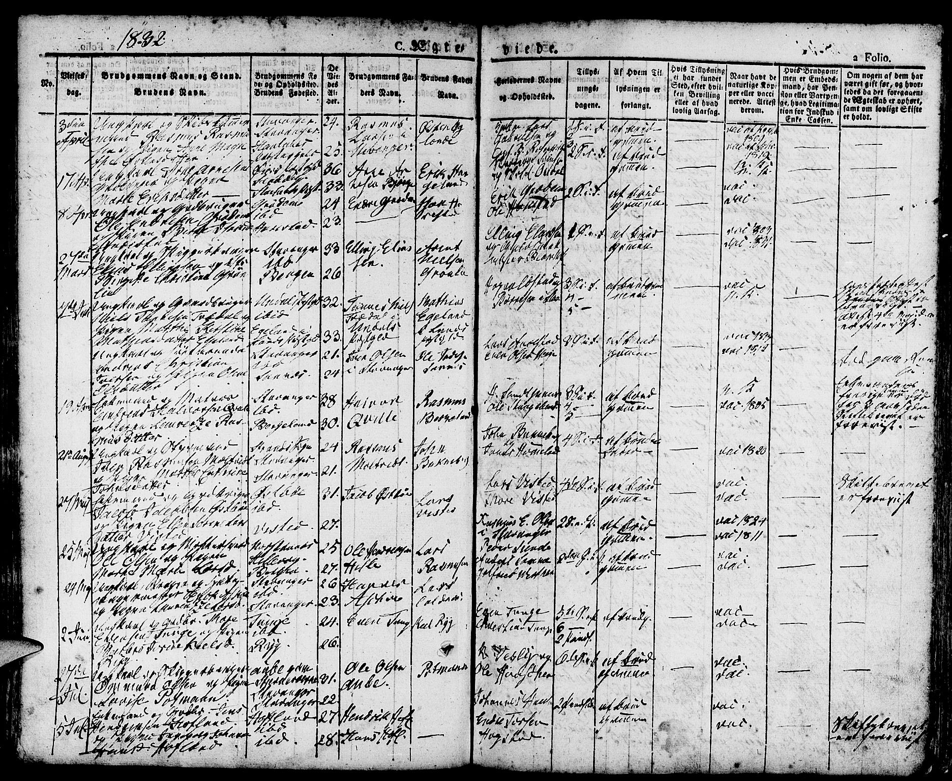 Domkirken sokneprestkontor, AV/SAST-A-101812/001/30/30BA/L0011: Parish register (official) no. A 11, 1832-1856