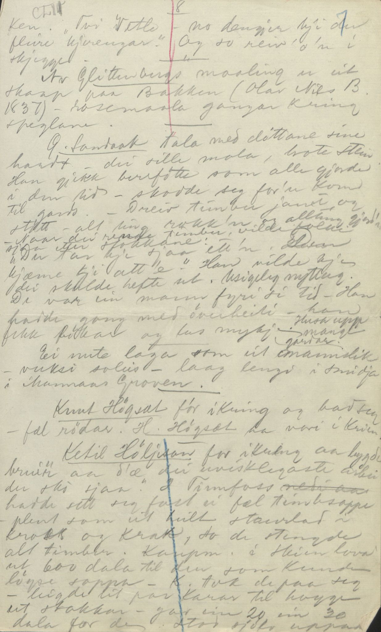 Rikard Berge, TEMU/TGM-A-1003/F/L0004/0049: 101-159 / 152 Om bygdefolk. Stev om jente. Blodstemming, 1904-1906, p. 7