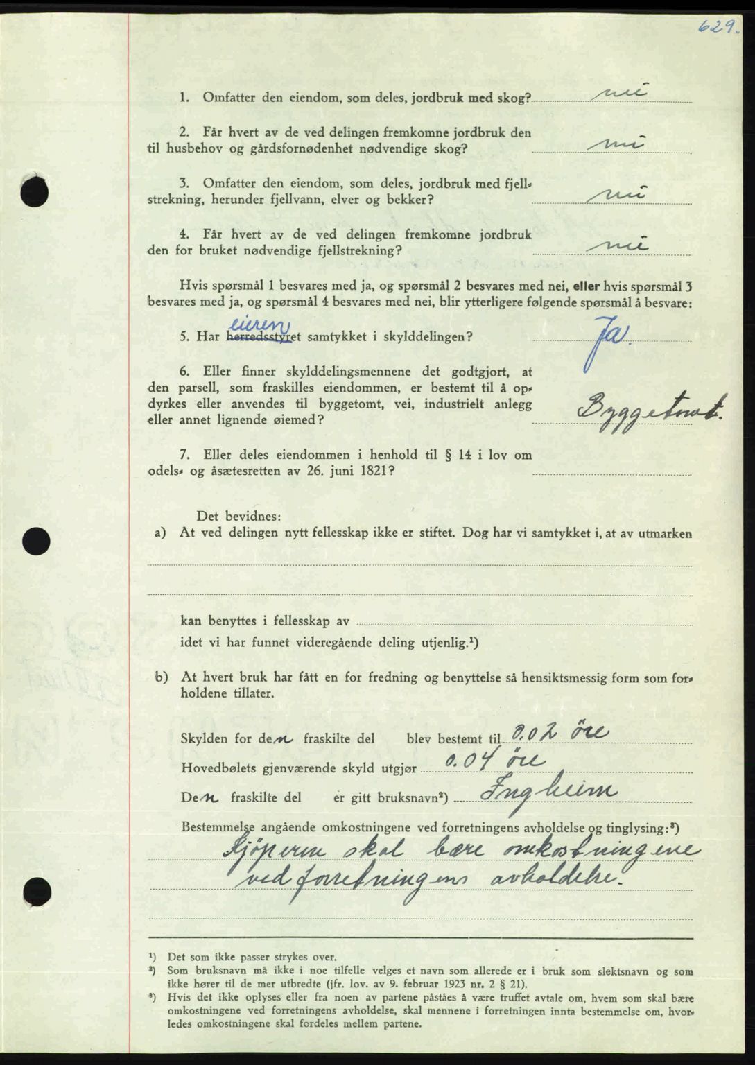 Nordmøre sorenskriveri, AV/SAT-A-4132/1/2/2Ca: Mortgage book no. A114, 1950-1950, Diary no: : 957/1950