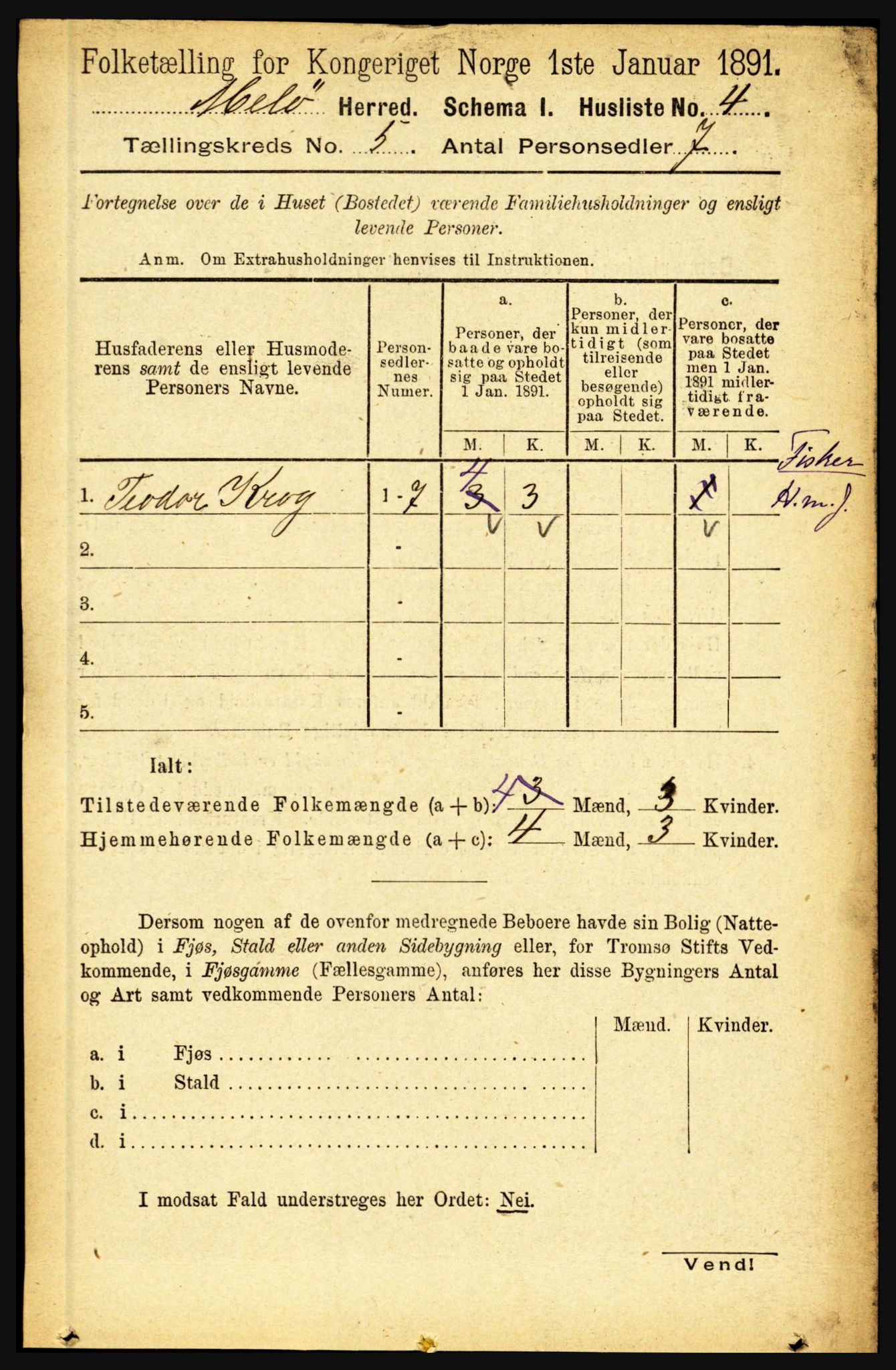 RA, 1891 census for 1837 Meløy, 1891, p. 1767