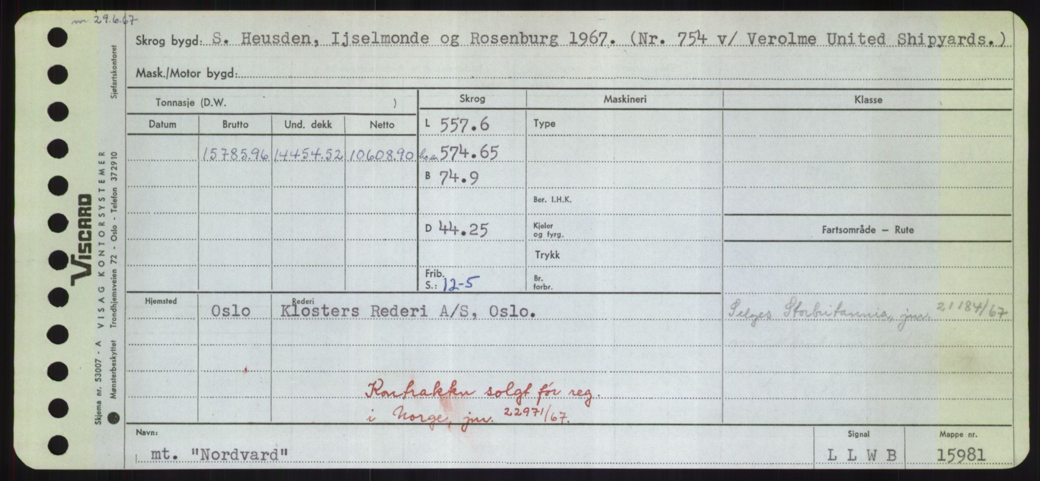 Sjøfartsdirektoratet med forløpere, Skipsmålingen, RA/S-1627/H/Hd/L0026: Fartøy, N-Norhol, p. 571