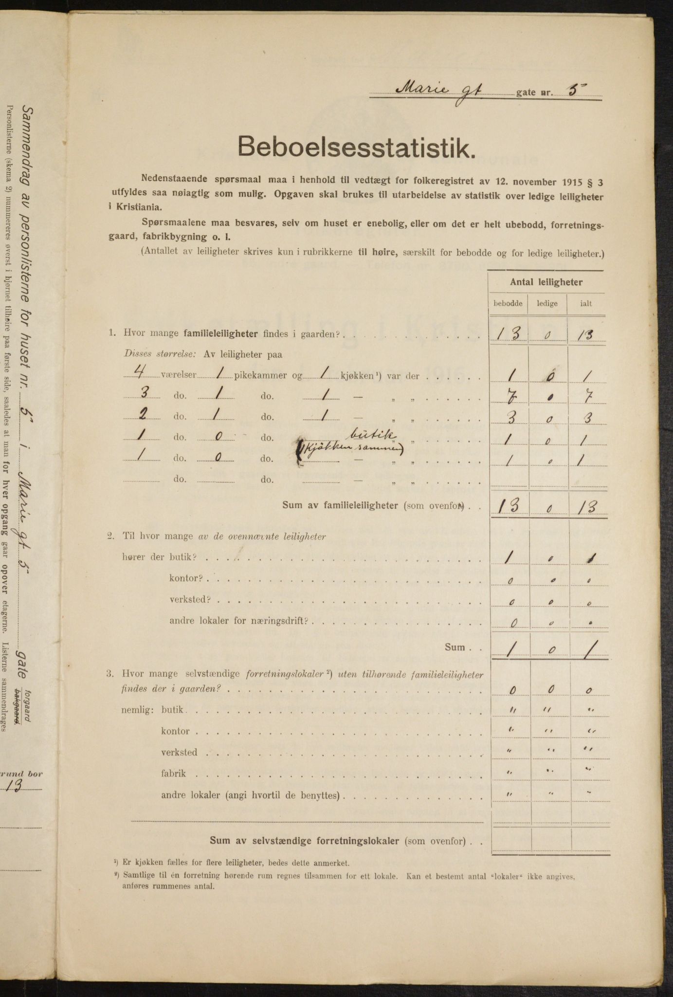 OBA, Municipal Census 1916 for Kristiania, 1916, p. 64230