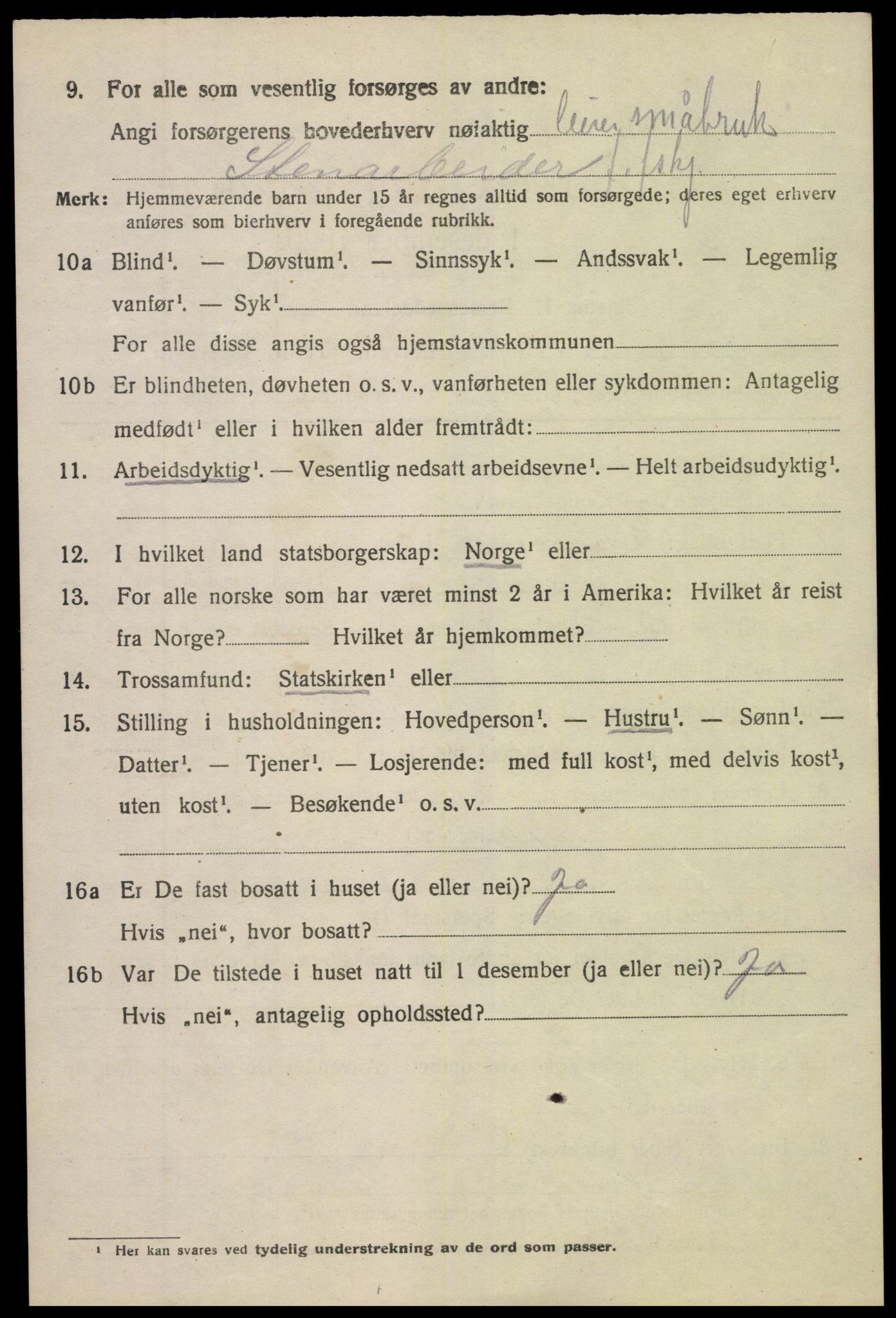 SAK, 1920 census for Søndeled, 1920, p. 7304
