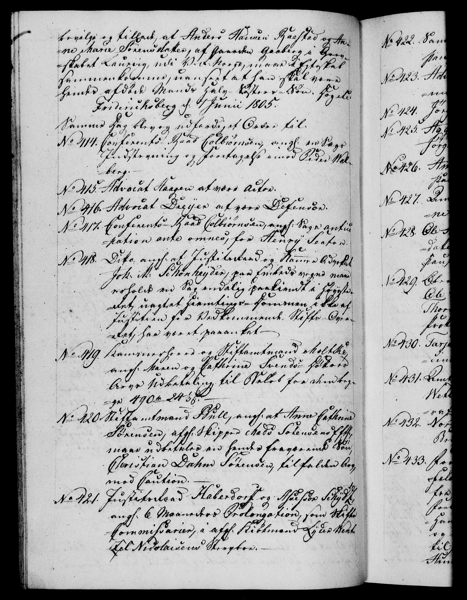 Danske Kanselli 1800-1814, AV/RA-EA-3024/H/Hf/Hfb/Hfba/L0003: Registranter, 1805-1807, p. 74b