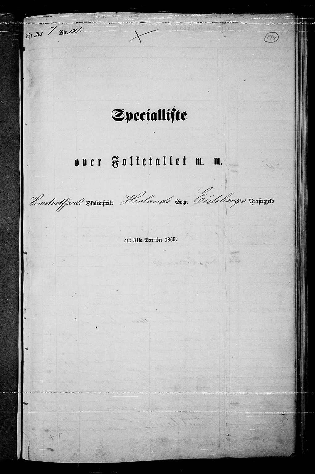 RA, 1865 census for Eidsberg, 1865, p. 155