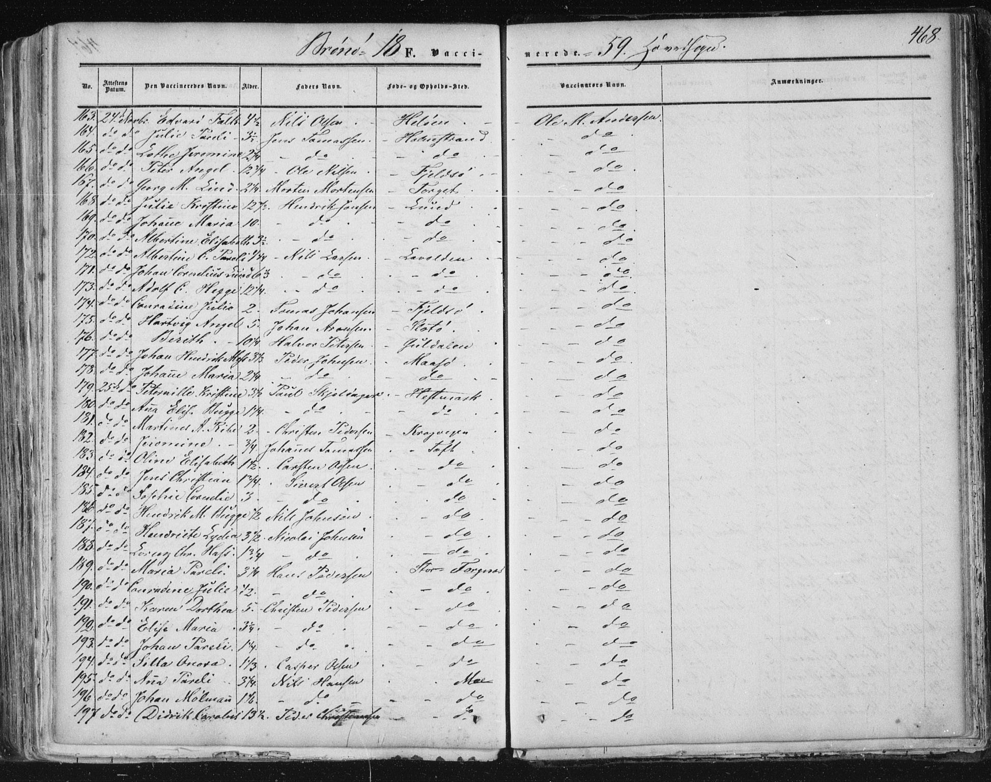 Ministerialprotokoller, klokkerbøker og fødselsregistre - Nordland, AV/SAT-A-1459/813/L0198: Parish register (official) no. 813A08, 1834-1874, p. 468