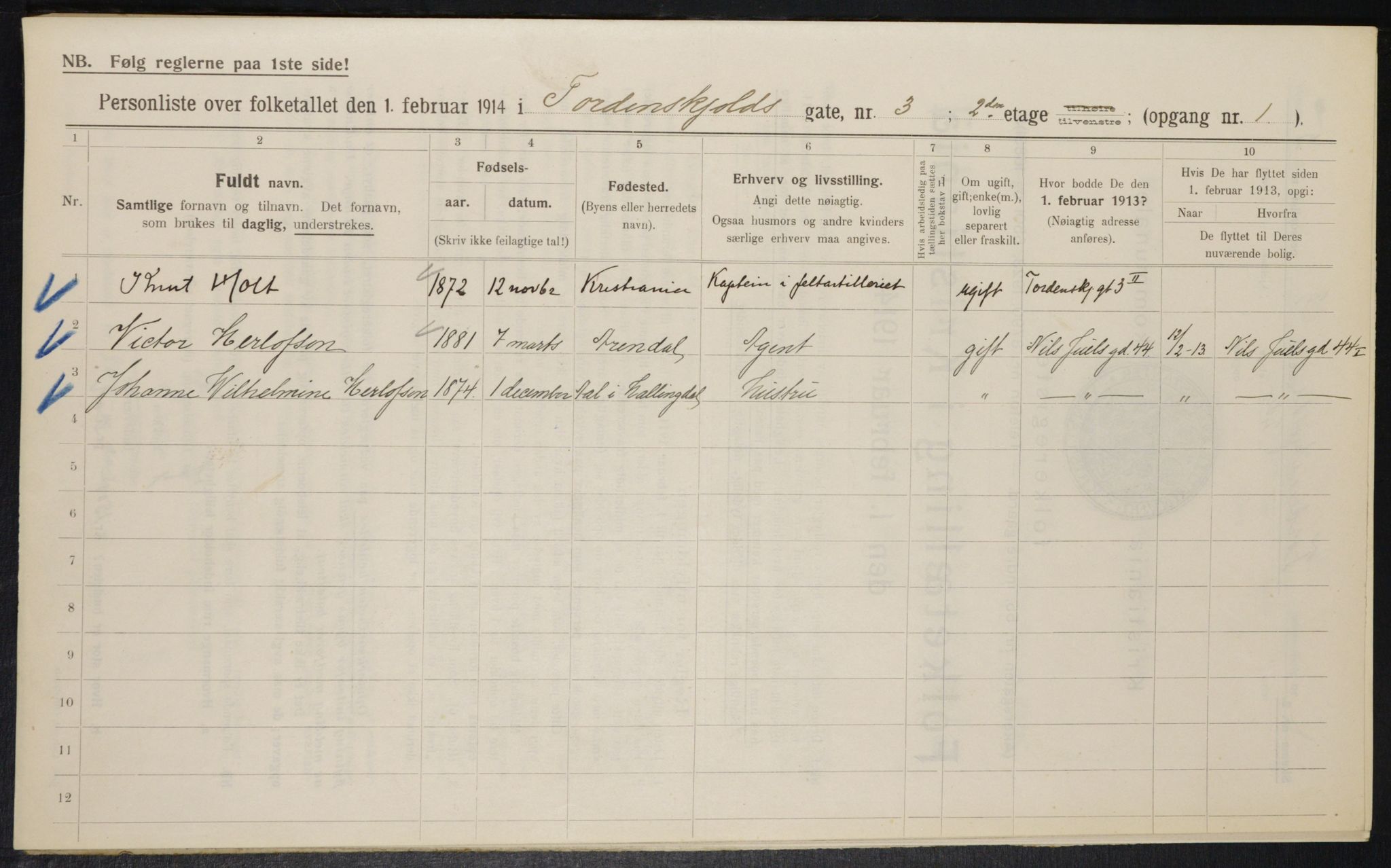 OBA, Municipal Census 1914 for Kristiania, 1914, p. 114570