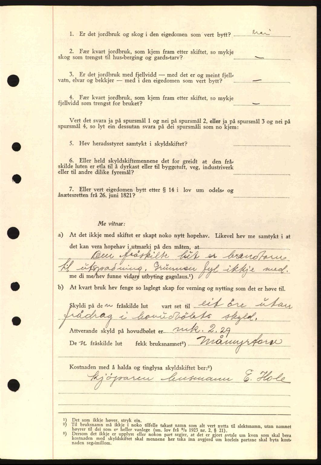 Romsdal sorenskriveri, AV/SAT-A-4149/1/2/2C: Mortgage book no. A1, 1936-1936, Diary no: : 1180/1936