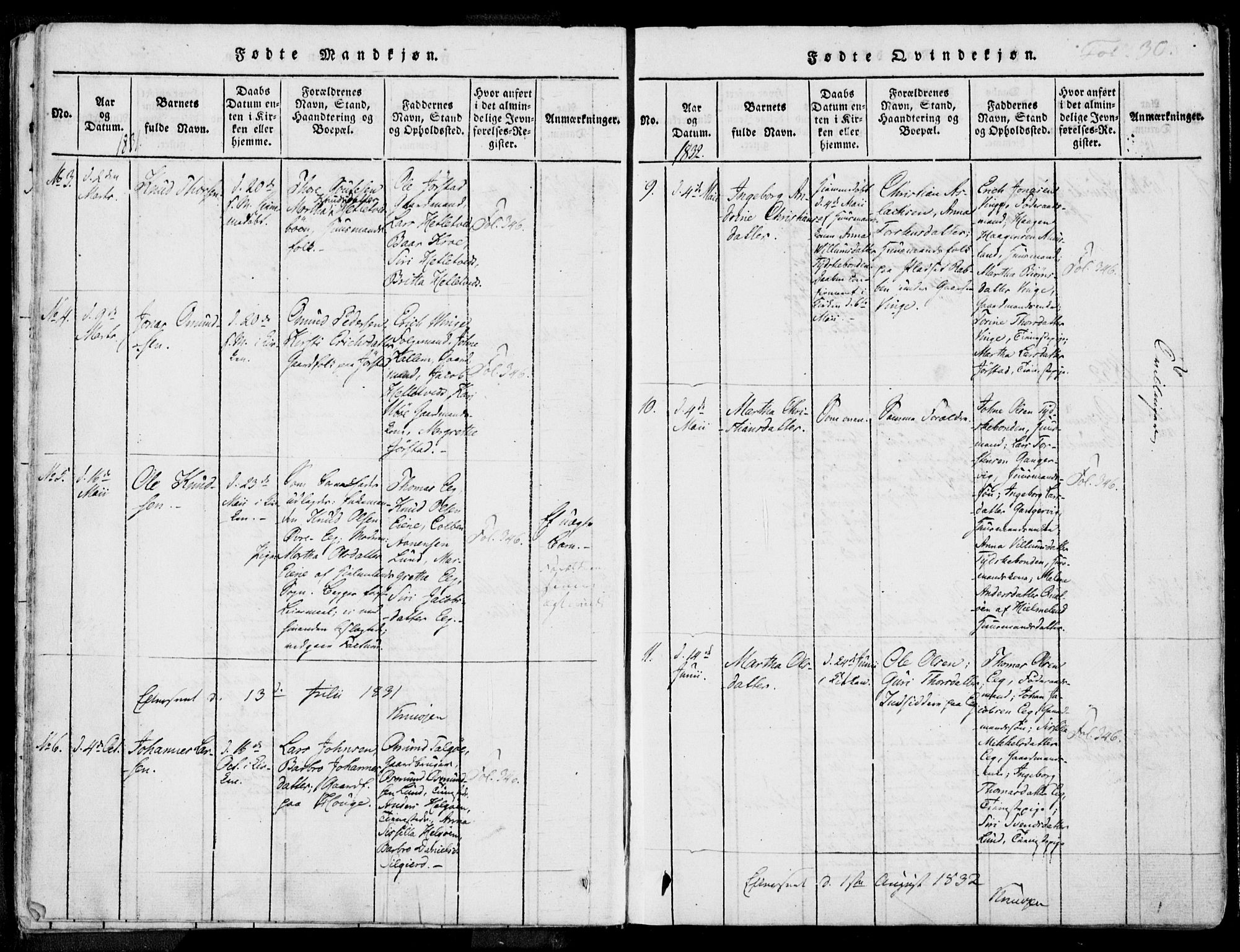 Nedstrand sokneprestkontor, AV/SAST-A-101841/01/IV: Parish register (official) no. A 7, 1816-1870, p. 30