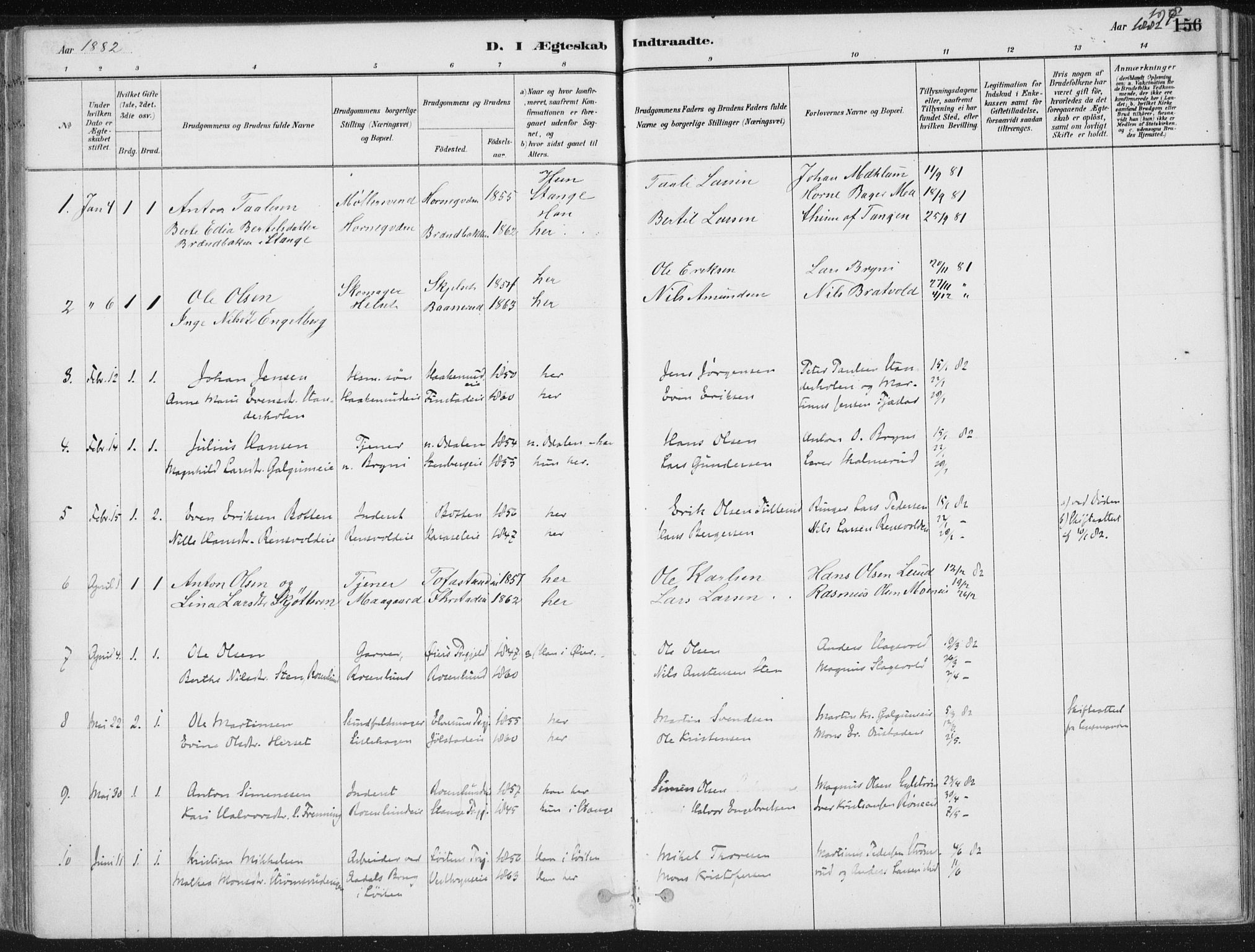 Romedal prestekontor, SAH/PREST-004/K/L0010: Parish register (official) no. 10, 1880-1895, p. 198