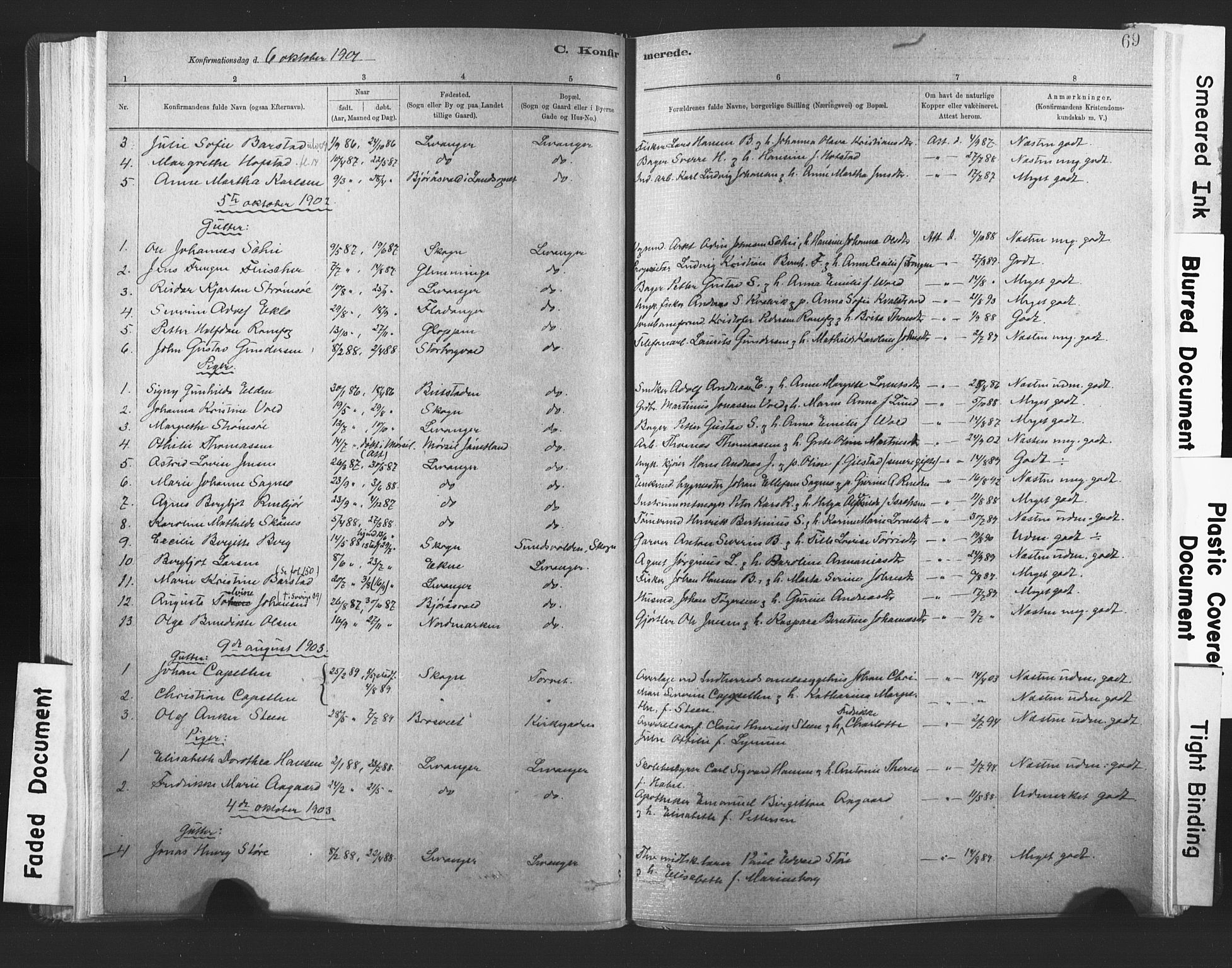 Ministerialprotokoller, klokkerbøker og fødselsregistre - Nord-Trøndelag, SAT/A-1458/720/L0189: Parish register (official) no. 720A05, 1880-1911, p. 69