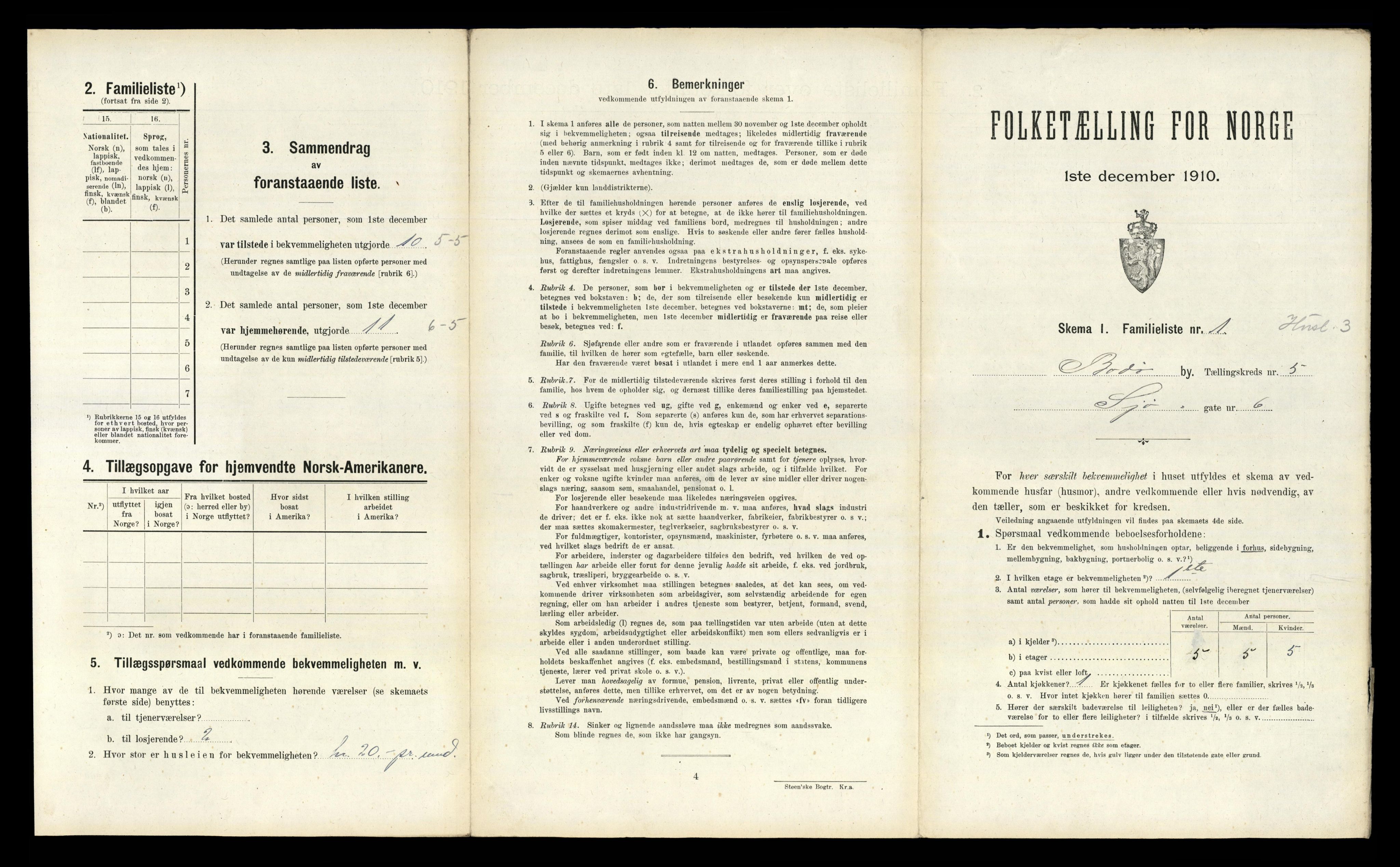 RA, 1910 census for Bodø, 1910, p. 1321