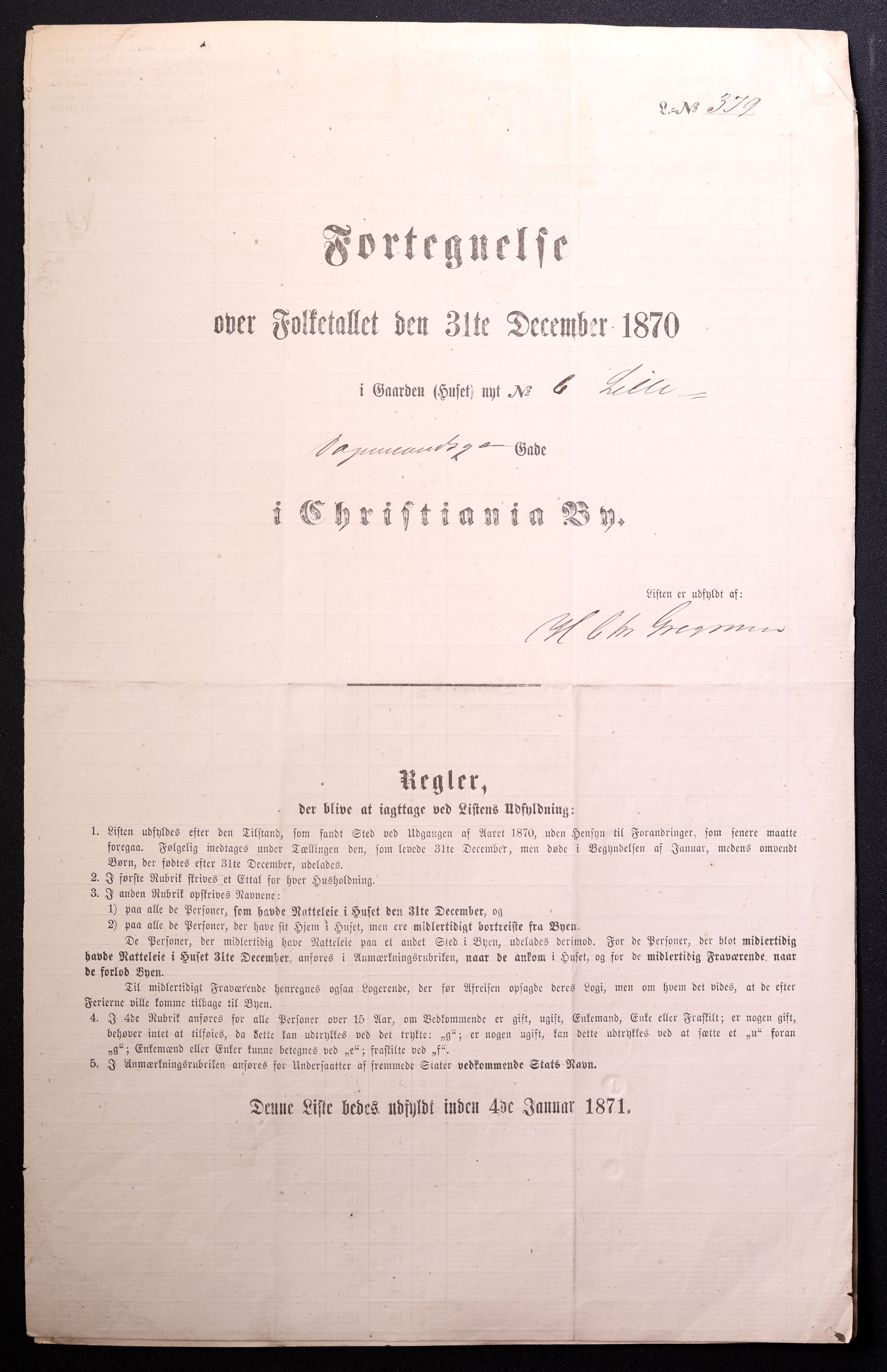 RA, 1870 census for 0301 Kristiania, 1870, p. 1966