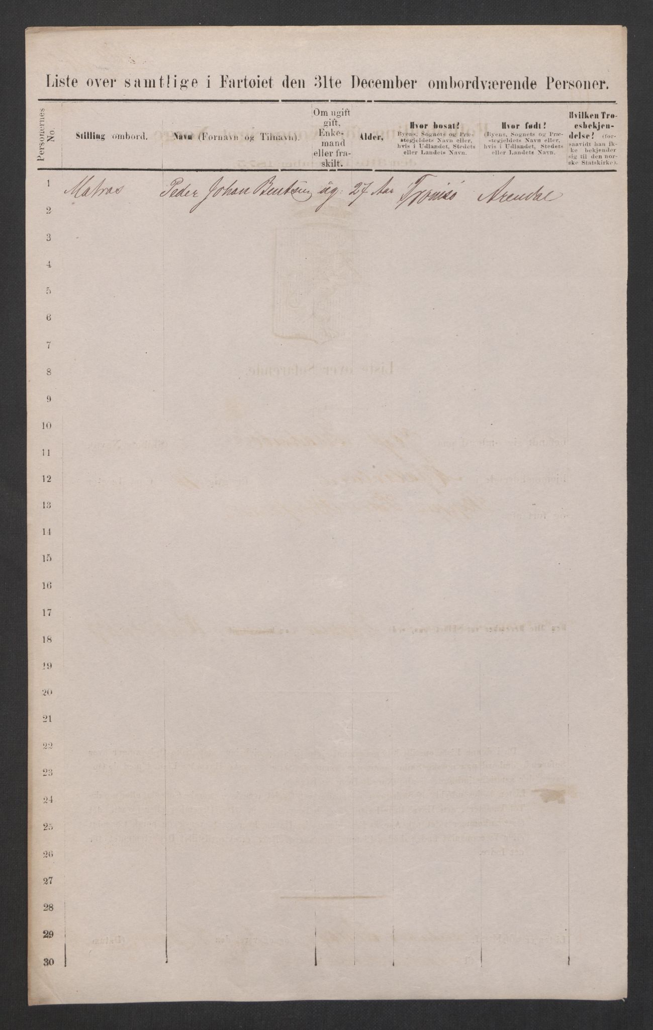 RA, 1875 census, lists of crew on ships: Ships in domestic ports, 1875, p. 367