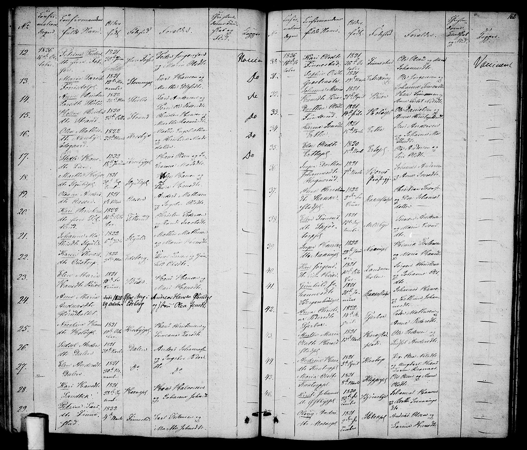 Rakkestad prestekontor Kirkebøker, AV/SAO-A-2008/F/Fa/L0007: Parish register (official) no. I 7, 1825-1841, p. 162