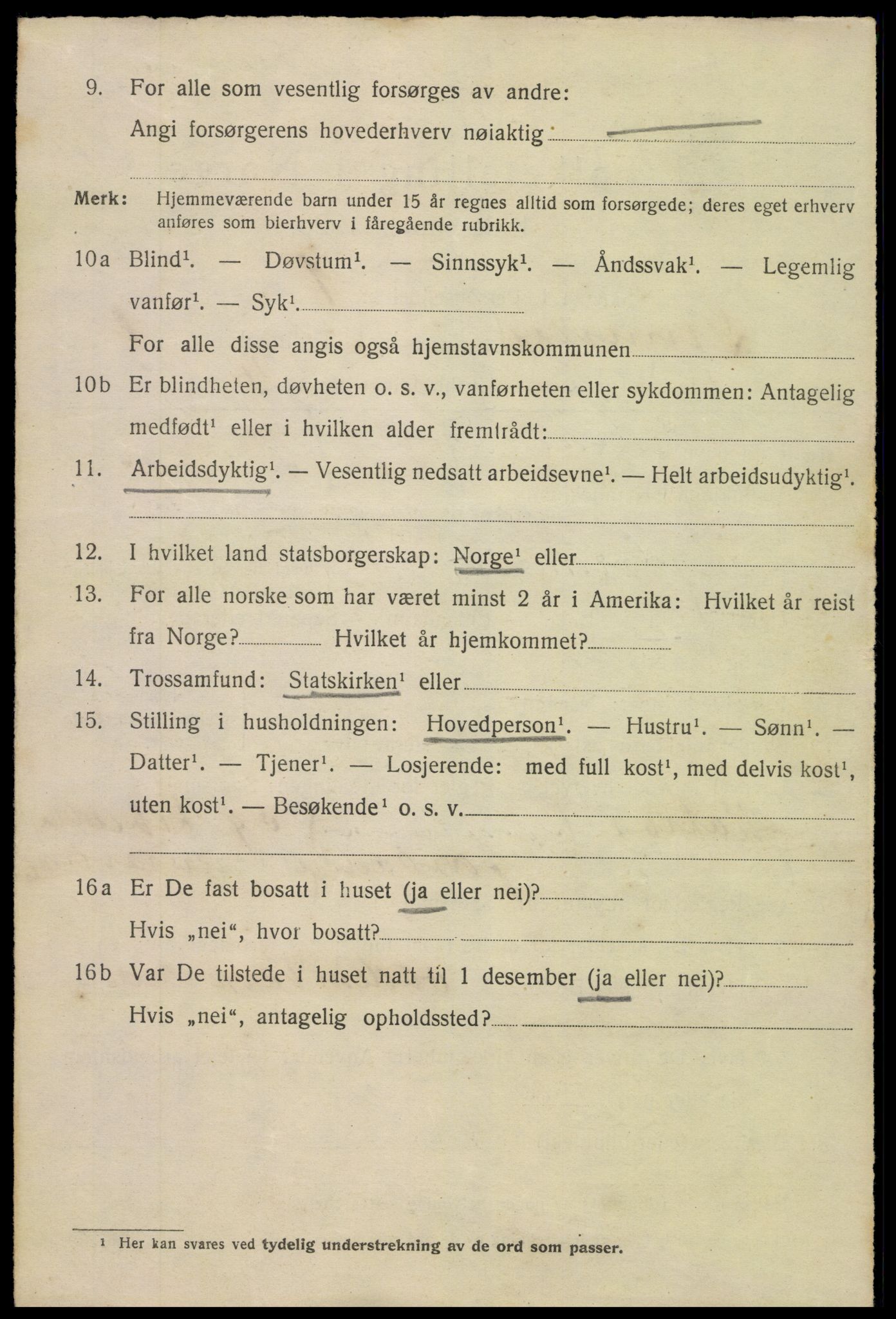 SAK, 1920 census for Grimstad, 1920, p. 2338