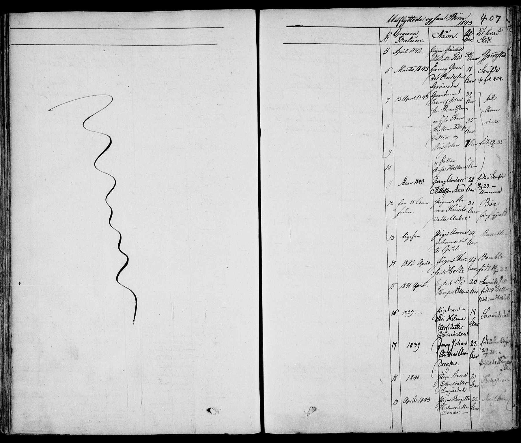 Drangedal kirkebøker, SAKO/A-258/F/Fa/L0007a: Parish register (official) no. 7a, 1837-1856, p. 407