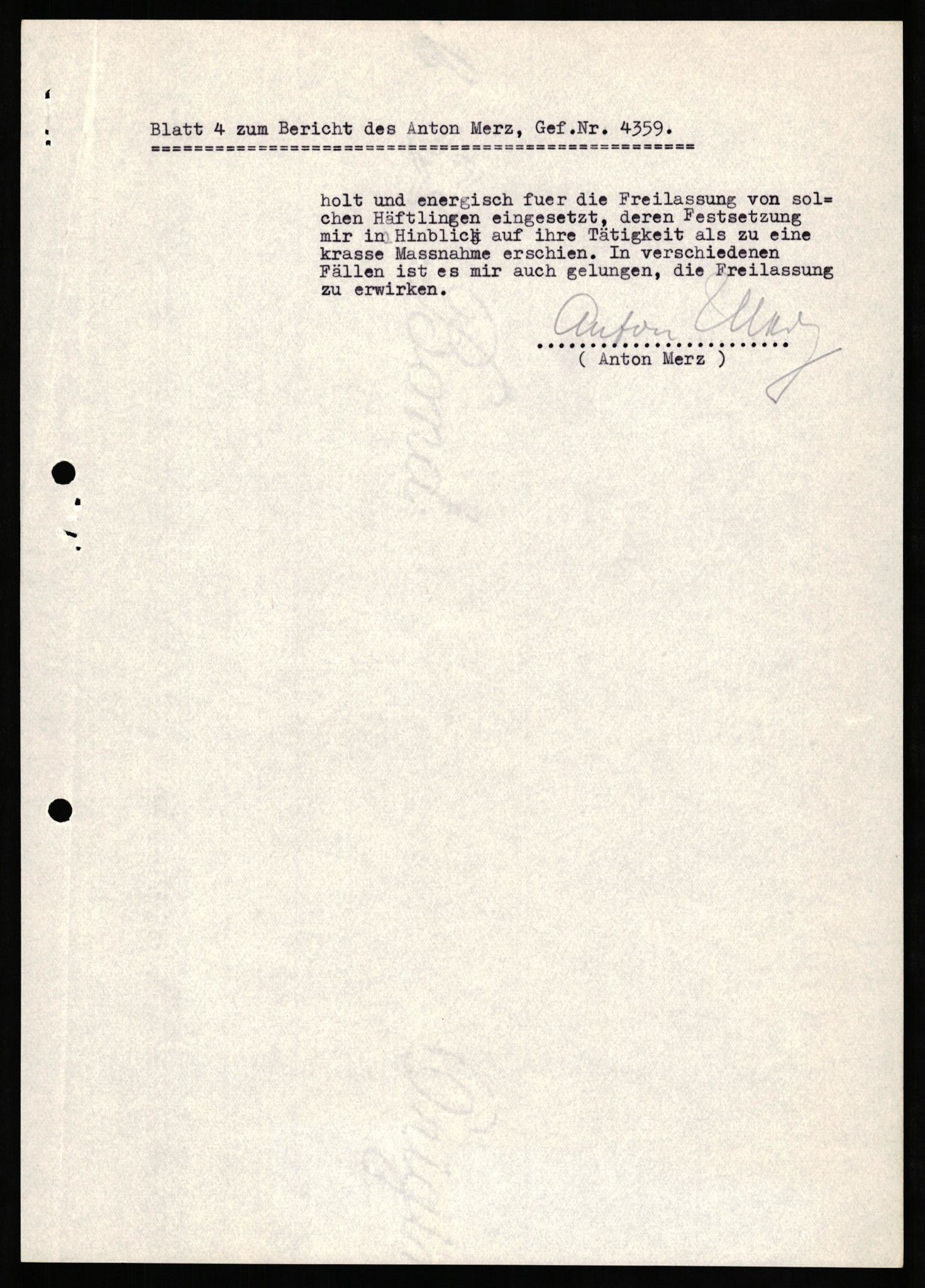 Forsvaret, Forsvarets overkommando II, RA/RAFA-3915/D/Db/L0021: CI Questionaires. Tyske okkupasjonsstyrker i Norge. Tyskere., 1945-1946, p. 437