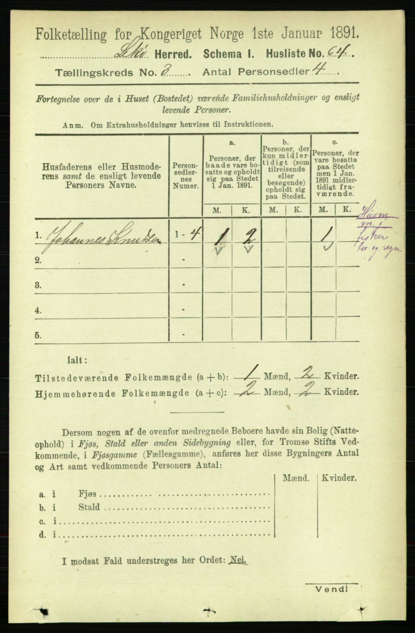 RA, 1891 census for 1755 Leka, 1891, p. 1395