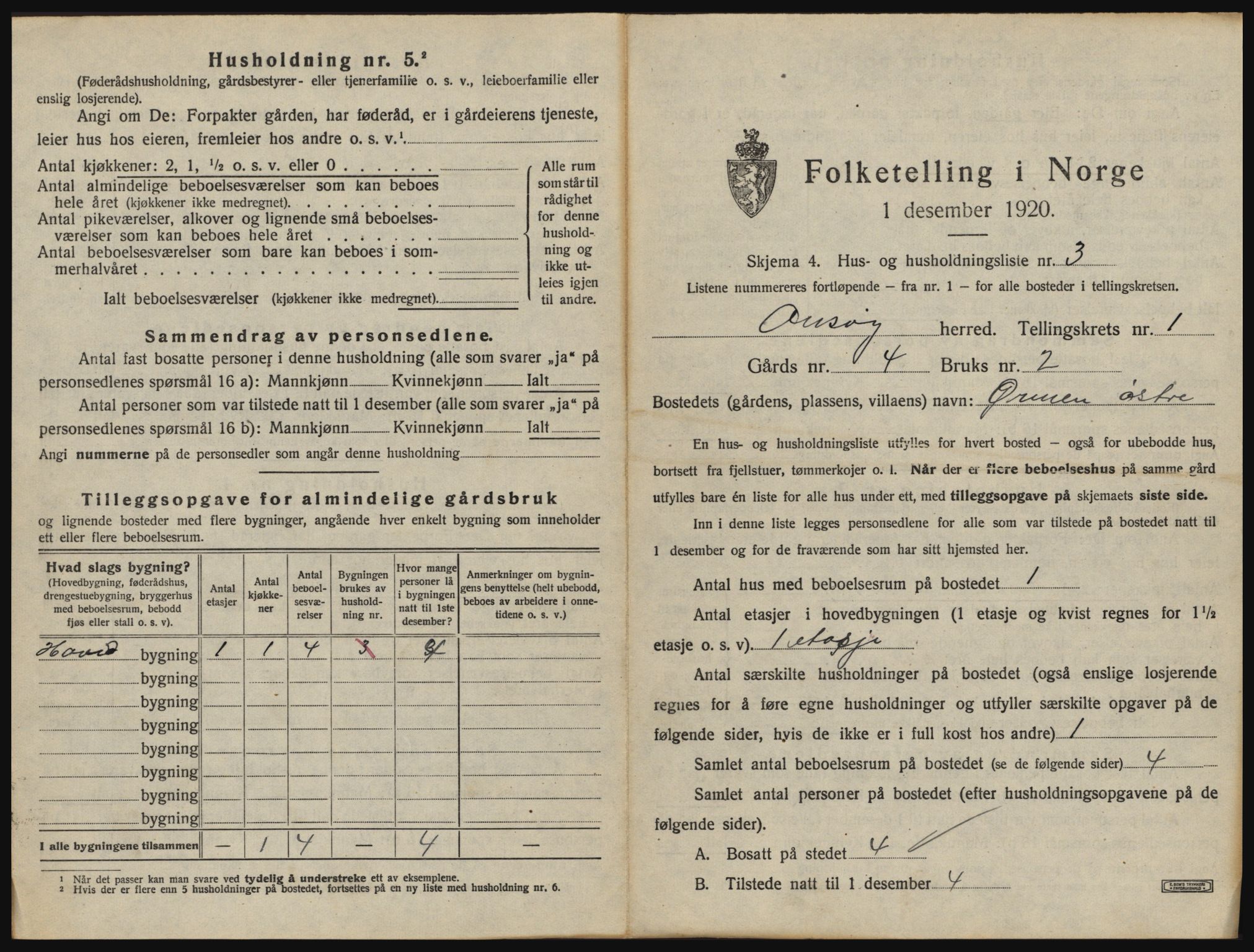 SAO, 1920 census for Onsøy, 1920, p. 74