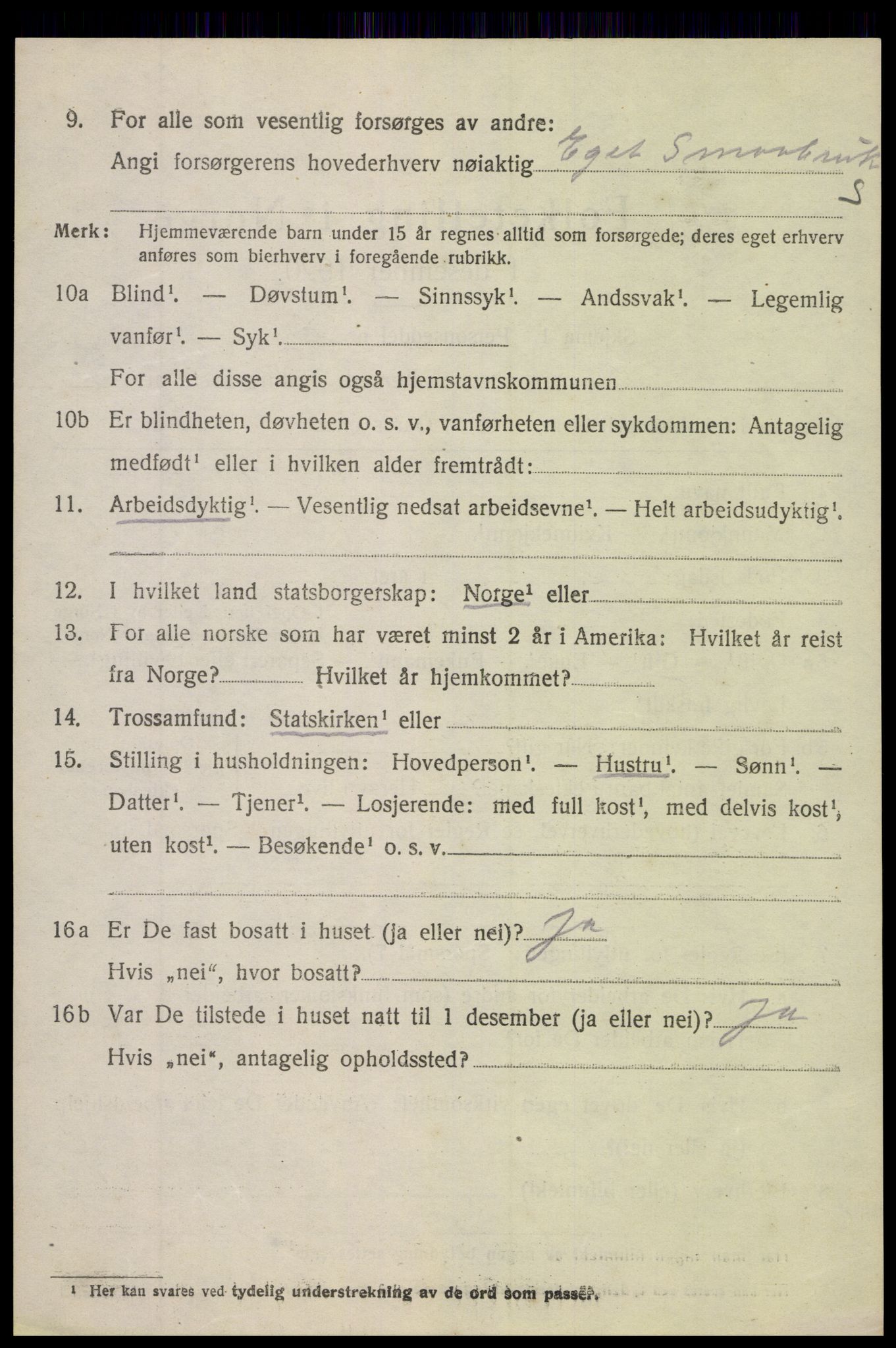 SAH, 1920 census for Nord-Aurdal, 1920, p. 8875