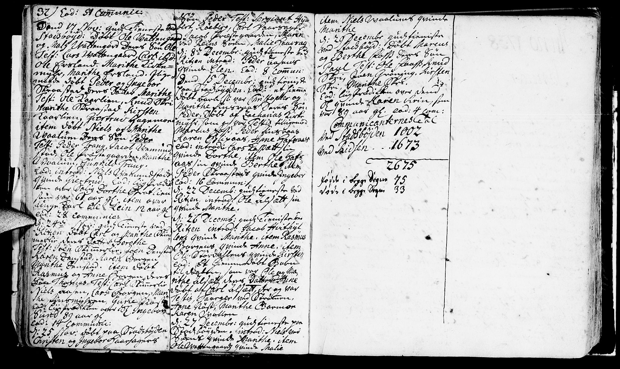 Ministerialprotokoller, klokkerbøker og fødselsregistre - Sør-Trøndelag, SAT/A-1456/646/L0604: Parish register (official) no. 646A02, 1735-1750, p. 32-33