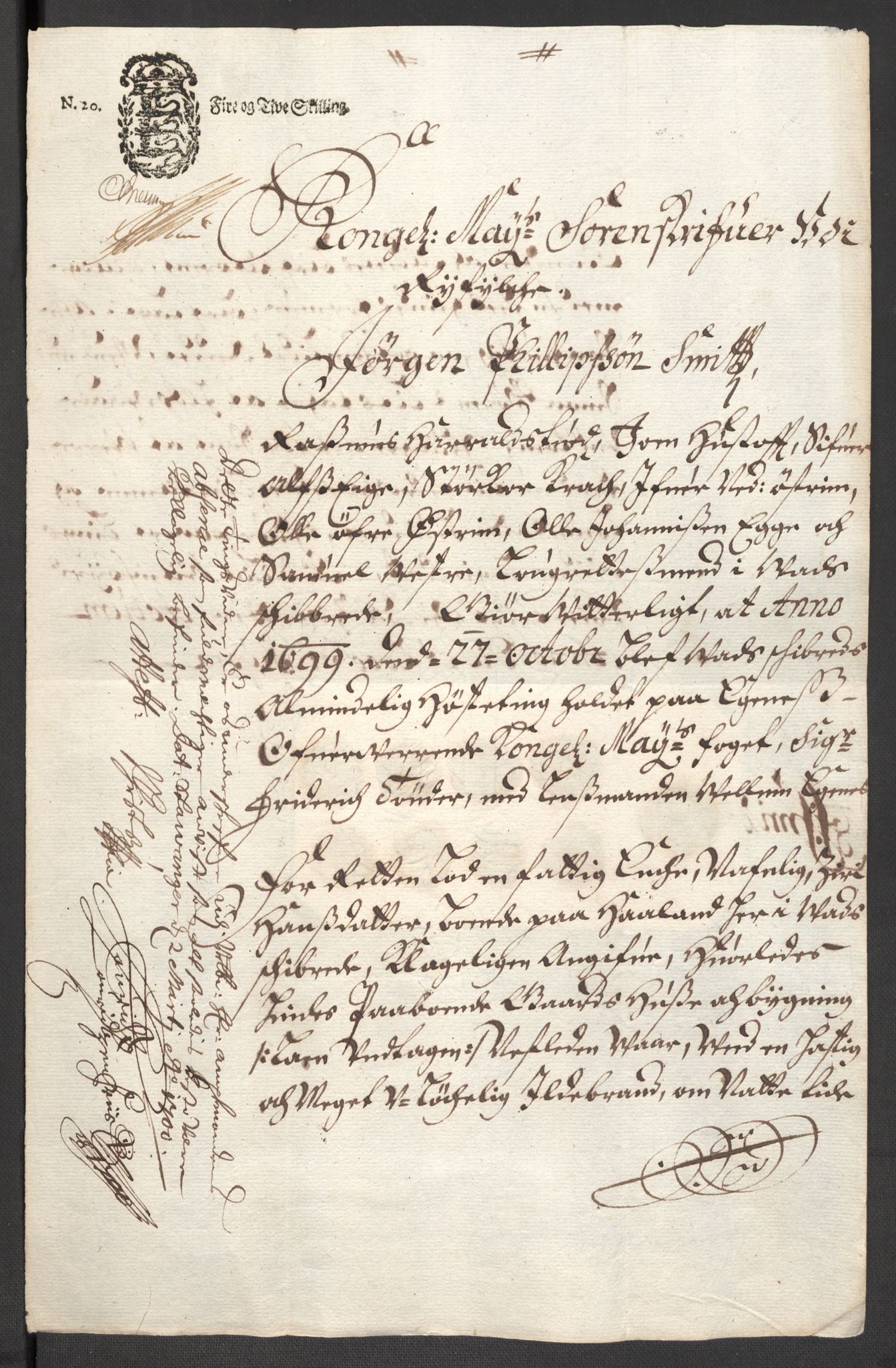 Rentekammeret inntil 1814, Reviderte regnskaper, Fogderegnskap, RA/EA-4092/R47/L2858: Fogderegnskap Ryfylke, 1697-1700, p. 308