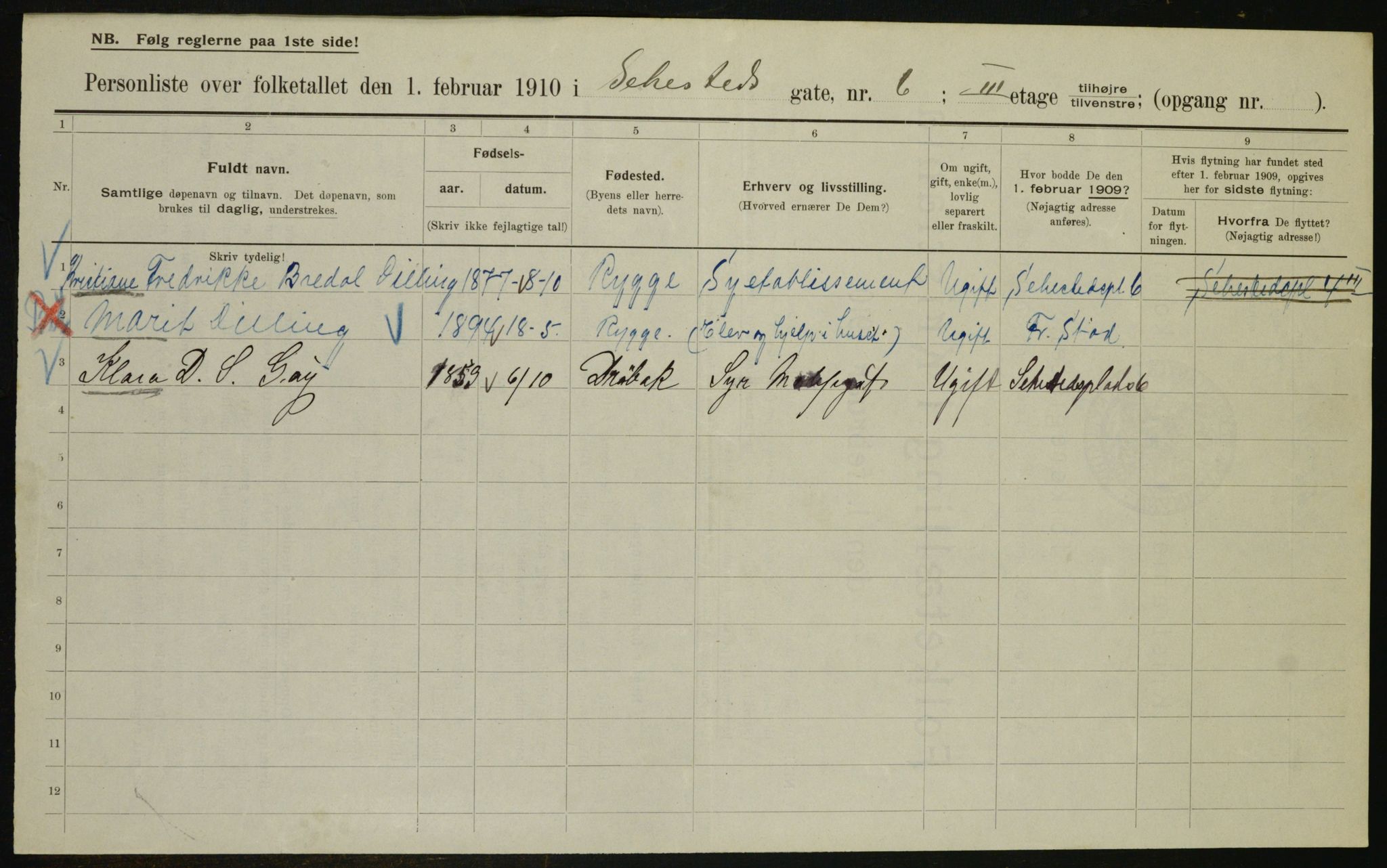 OBA, Municipal Census 1910 for Kristiania, 1910, p. 89593