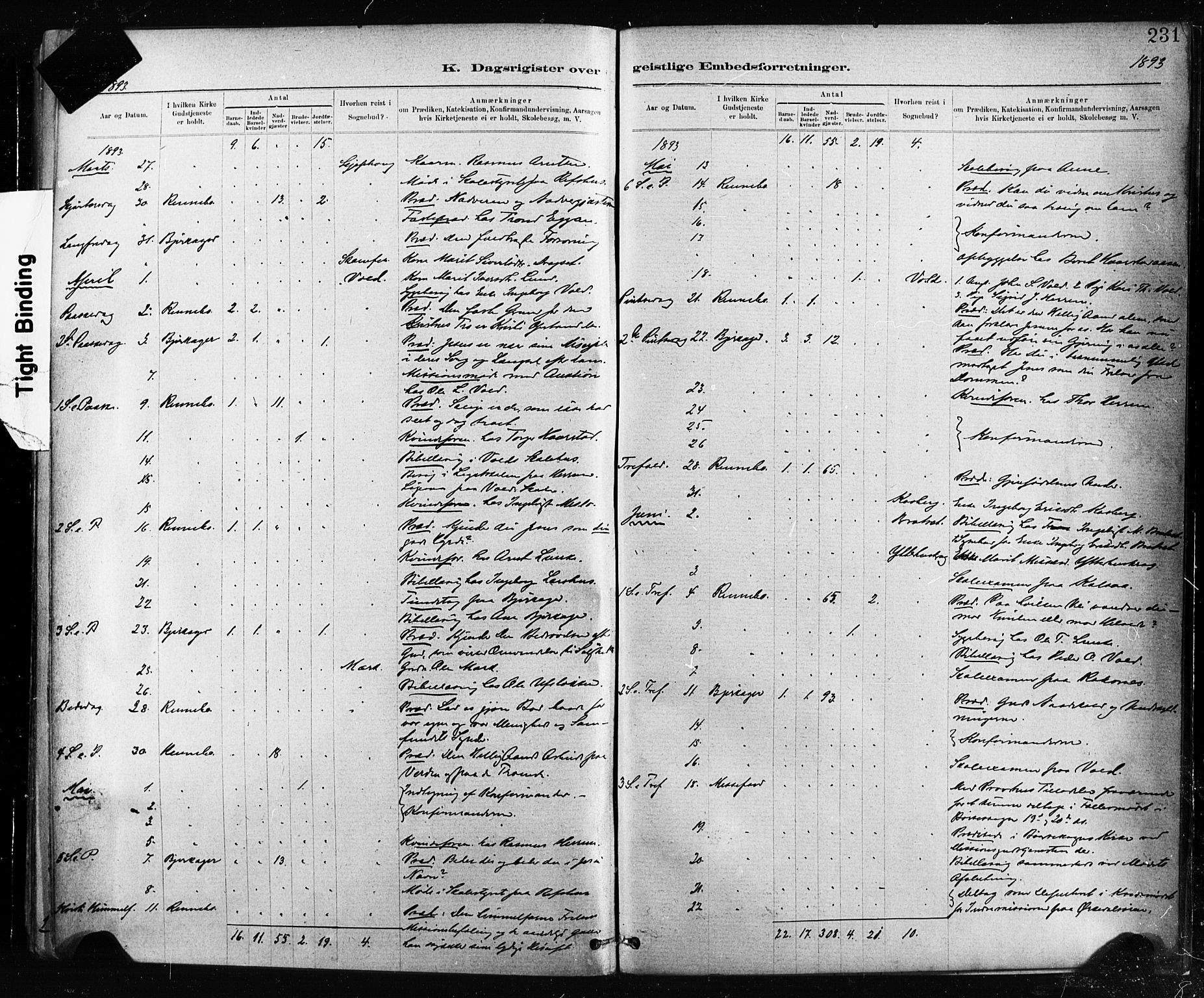 Ministerialprotokoller, klokkerbøker og fødselsregistre - Sør-Trøndelag, AV/SAT-A-1456/674/L0871: Parish register (official) no. 674A03, 1880-1896, p. 231