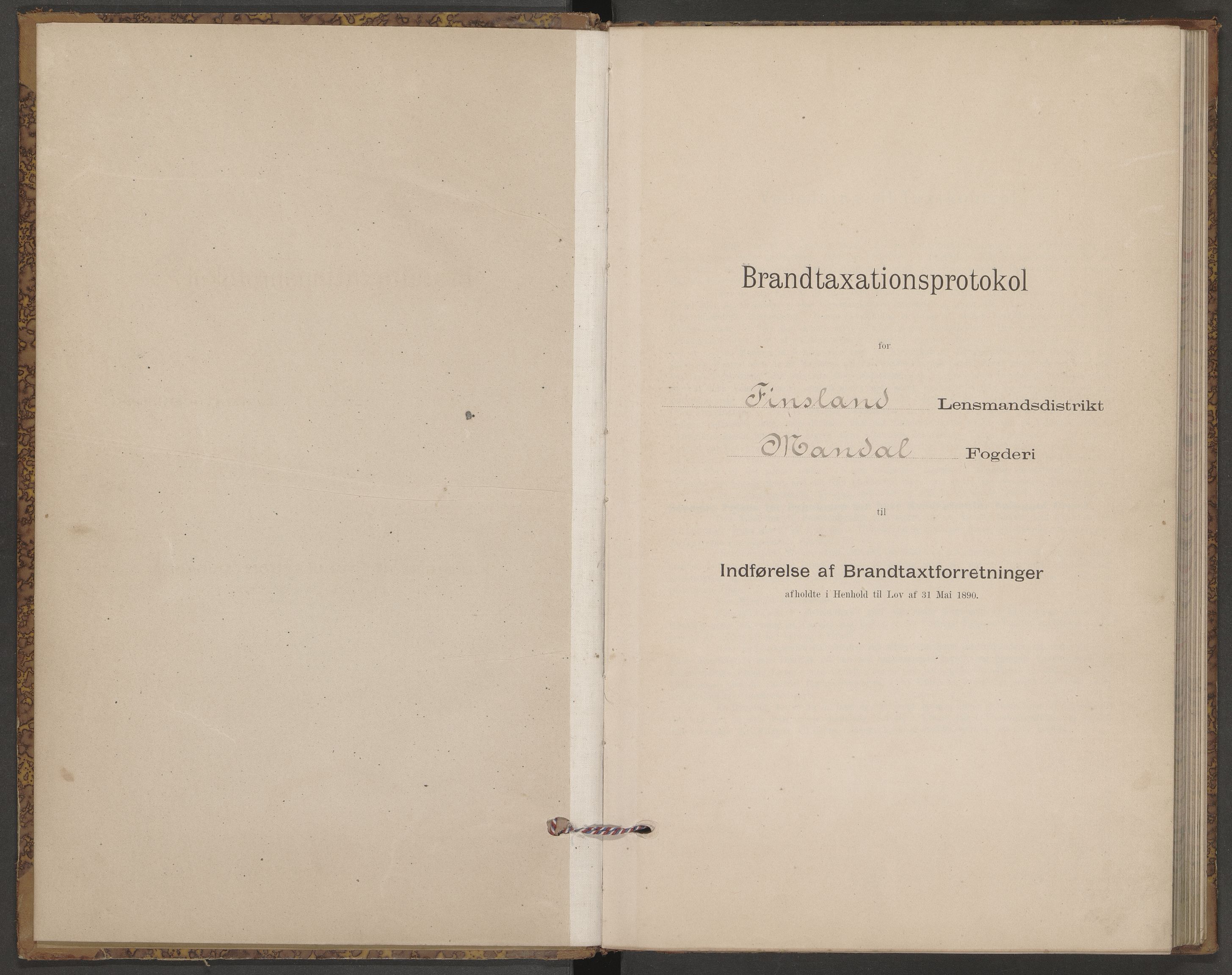 Norges Brannkasse Finsland, AV/SAK-2241-0013/F/Fa/L0002: Branntakstprotokoll nr. 2 med gårdsnavnregister, 1895-1917