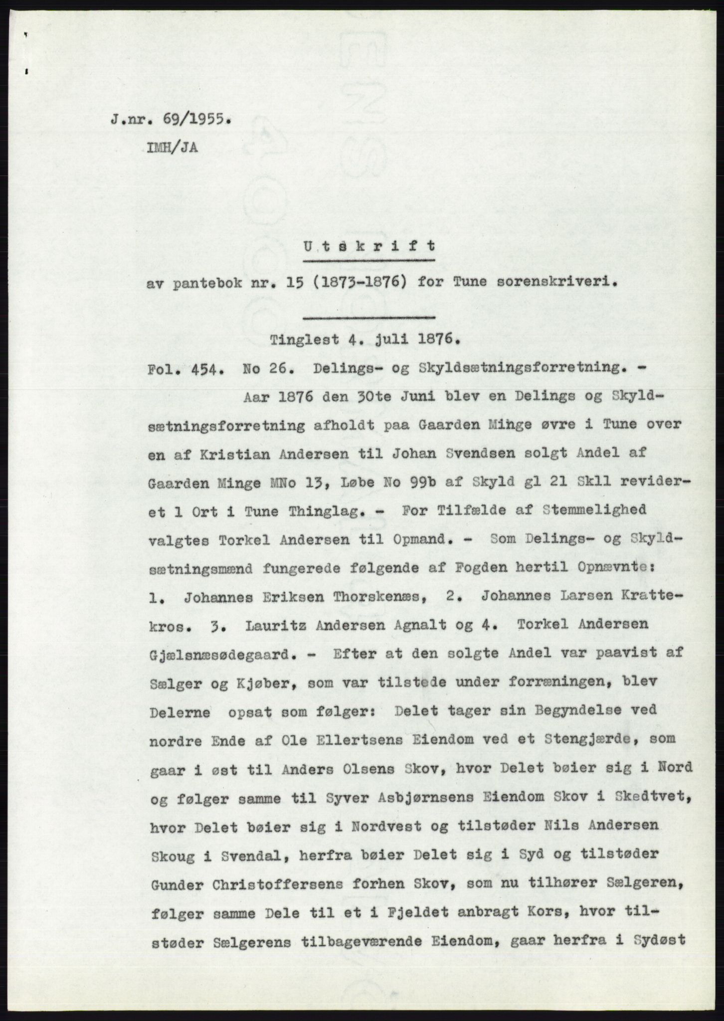 Statsarkivet i Oslo, AV/SAO-A-10621/Z/Zd/L0002: Avskrifter, j.nr 5-691/1955, 1955, p. 53